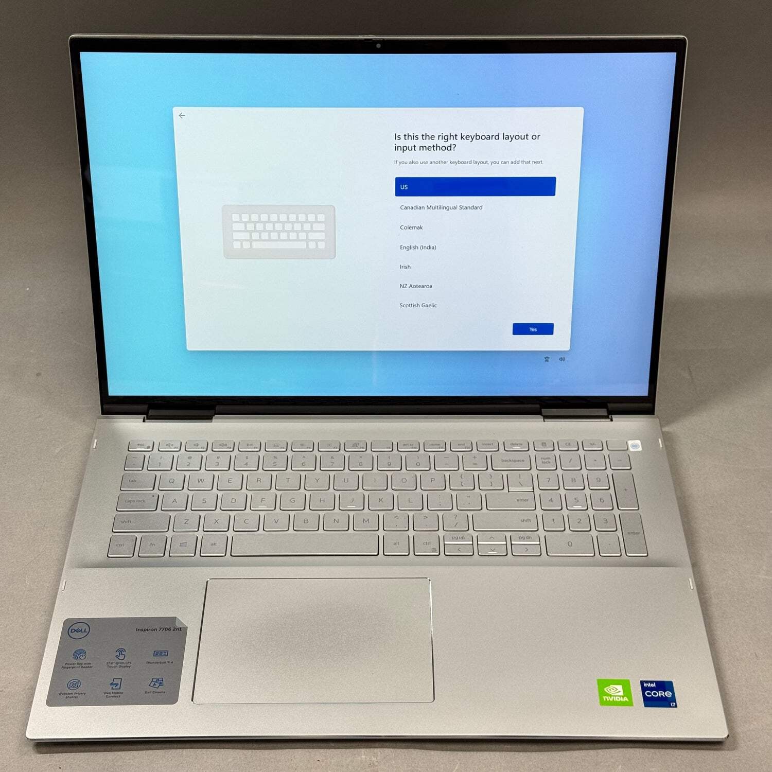 Dell Inspiron 7706 2-IN-1 i7-1165G7 2.8GHz 16GB RAM 512GB SSD GeForce MX350