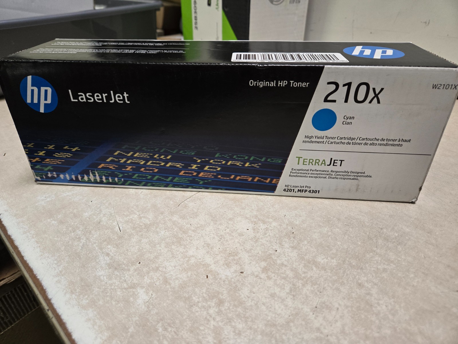 HP 210X Cyan High Yield LaserJet TerraJet Toner Cartridge W2101X Genuine Sealed!