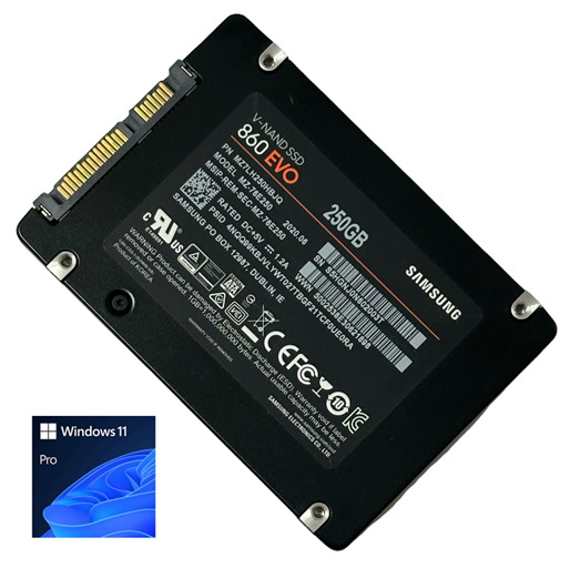 250GB Samsung 2.5″ SATA III SSD with Windows 11 Pro for Dell Lenovo HP ASUS IBM