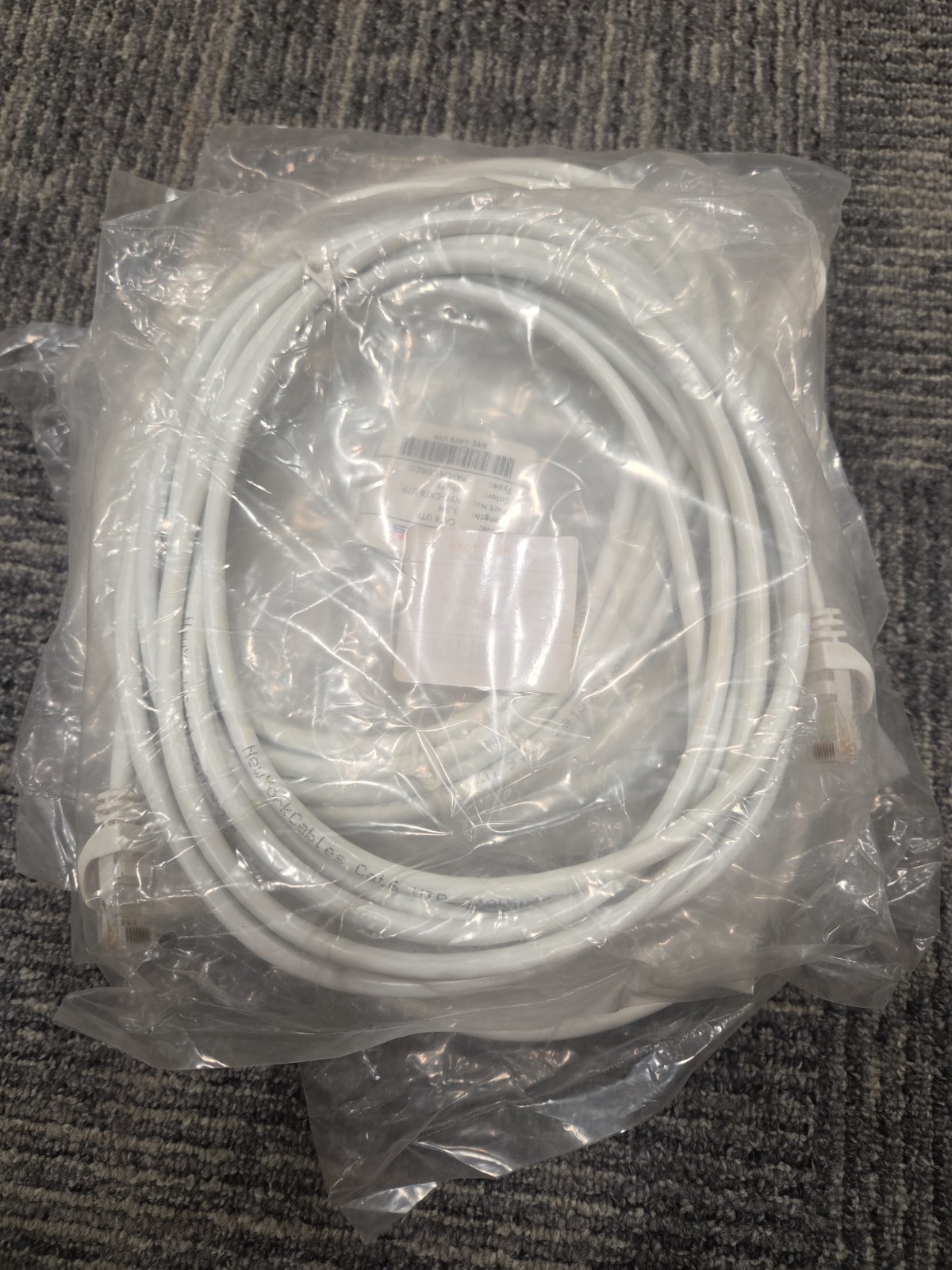 7 Bags of New York Cables brand Cat6 UTP 11.5 feet long