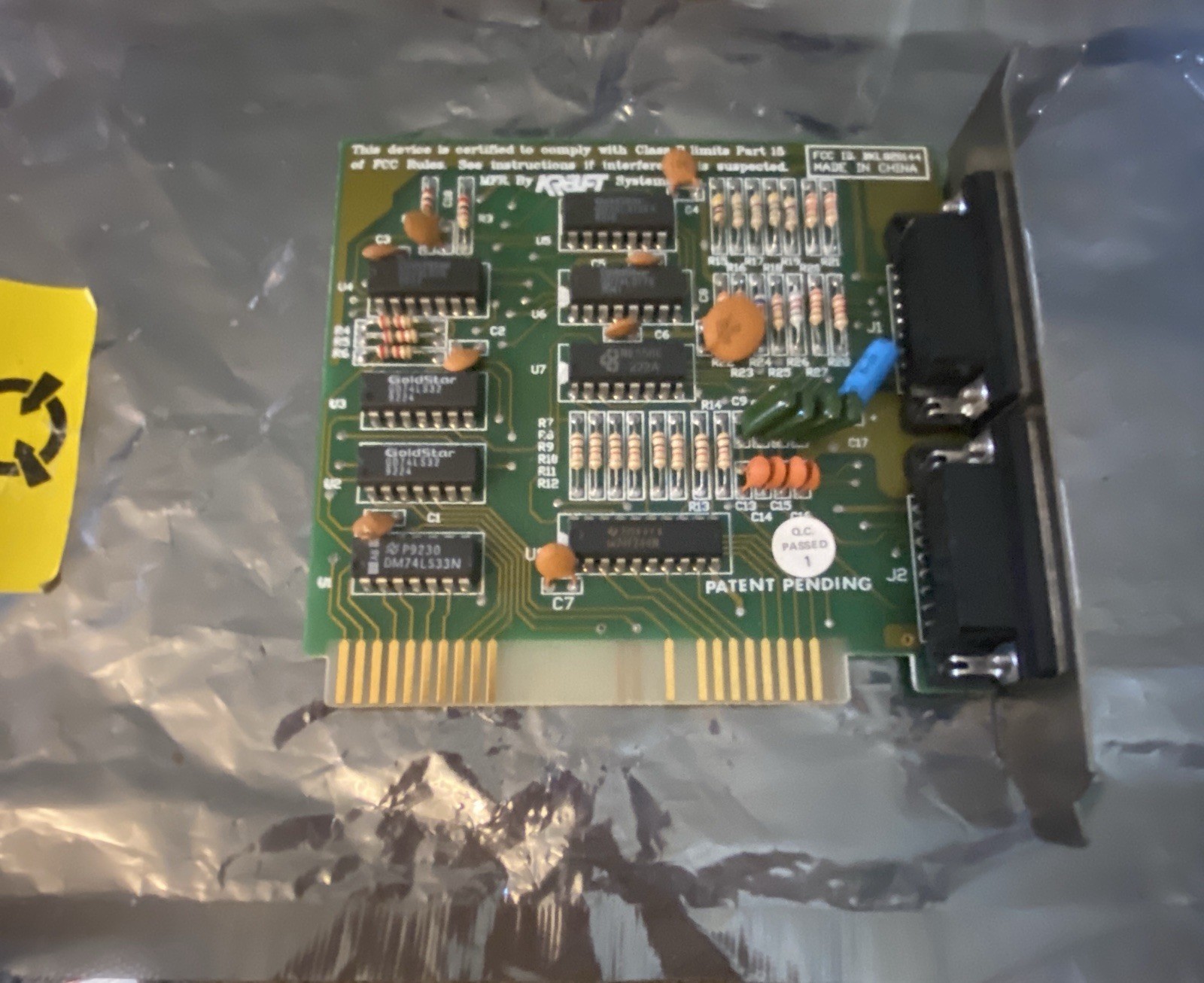 KRAFT SYSTEMS INC N8VO REV 2 DUAL GAME PORT 15 PIN ISA CARD BKL820144