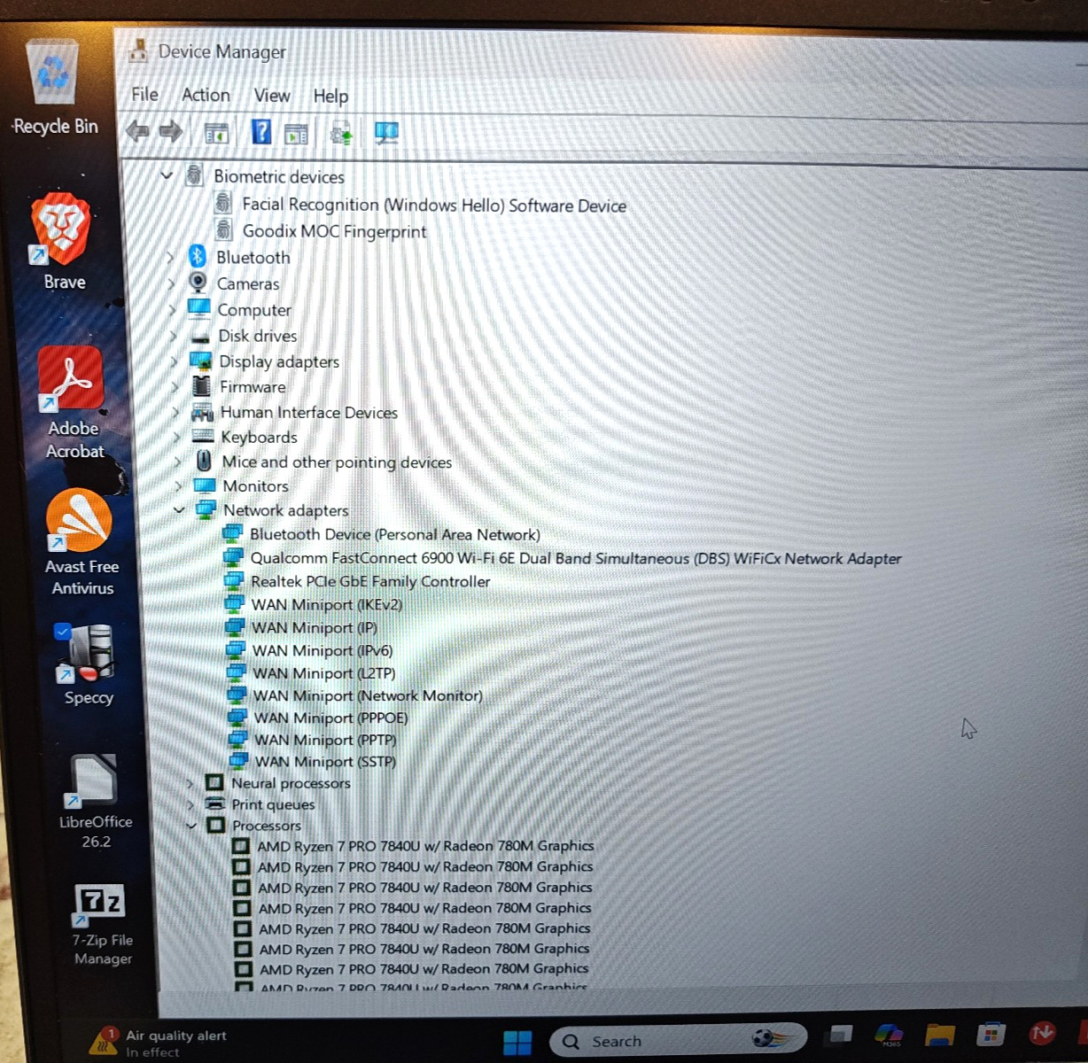 Lenovo ThinkPad P14s Gen 4 (Touch) — Ryzen 7 PRO 7840U / 32GB Ram / 512GB SSD