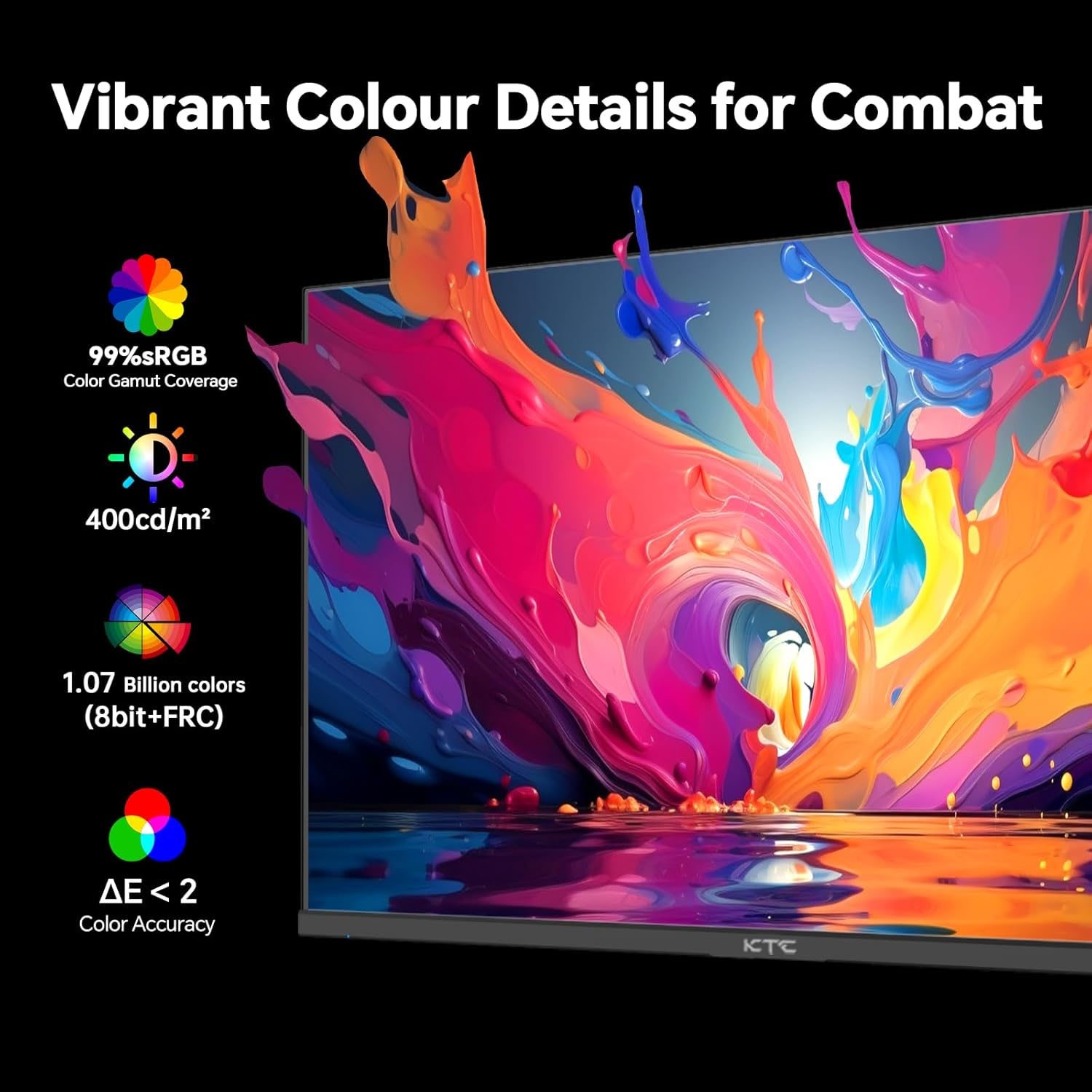 KTC H24T7 24″ Gaming Monitor 180Hz,2K 1440P Computer Monitor,Fast IPS,HDR400,1ms
