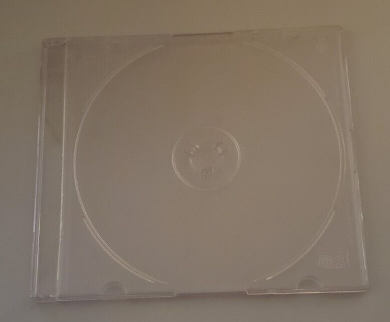 Lot 25 Standard Single Clear CD Jewel Case Assembled Clear Tray Pre-owned