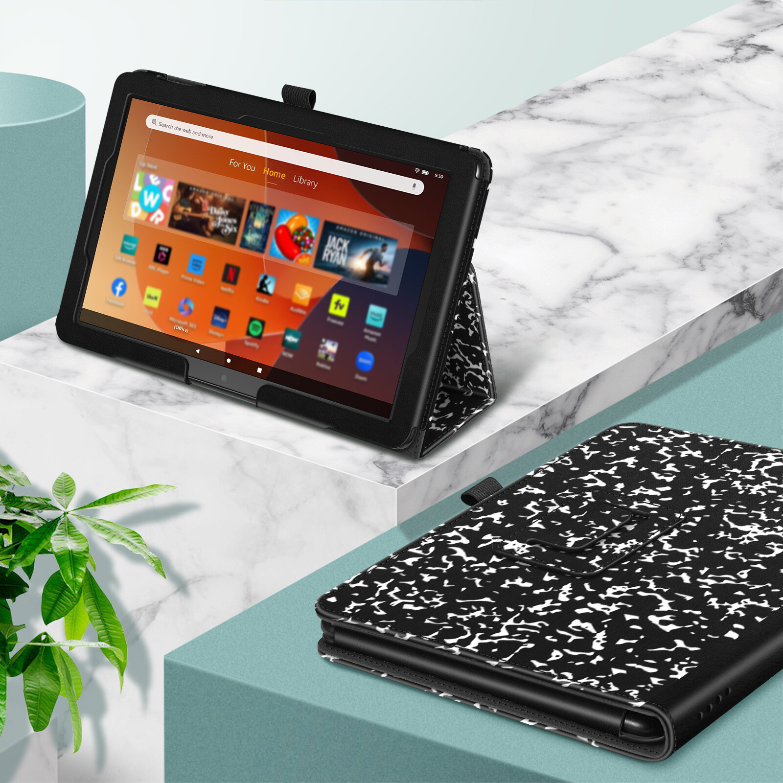 Folio Case for Amazon Fire HD 10 (13th/11th Gen, 2023/2021) Slim Fit Stand Cover