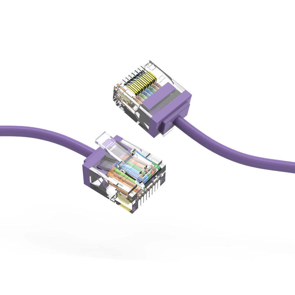10Ft CAT6A UTP Super-Slim Ethernet Network Cable 32AWG Purple