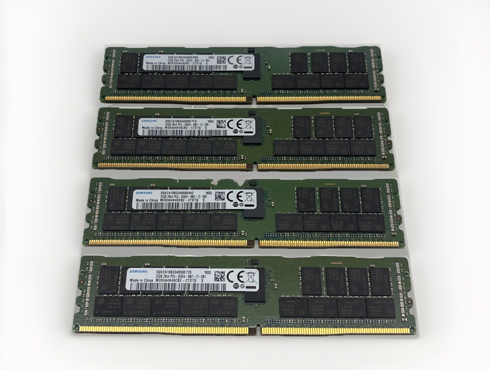 Samsung 128GB (4x32GB) DDR4 2666MHz ECC PC4-2666V Memory M393A4K40CB2-CTD7Q