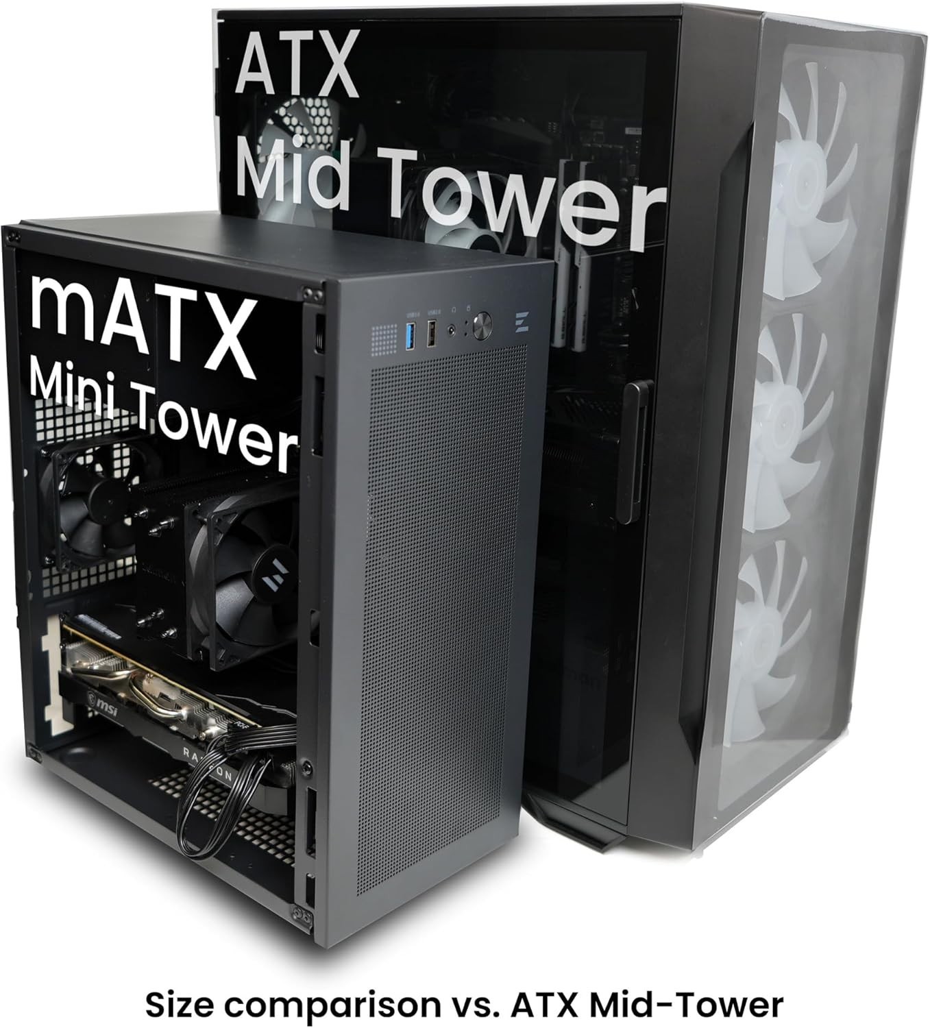 Durable CUBIX Mini Tower Chassis for Gaming & Business | Supports ATX PSU