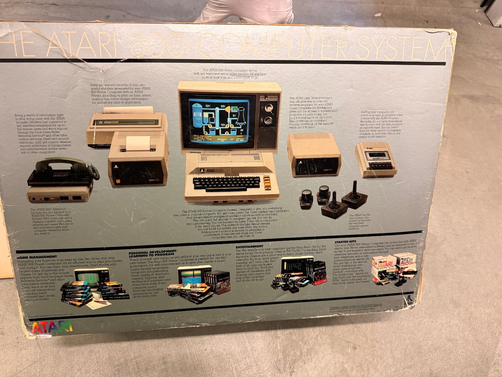 Atari 800 48K RAM Vintage 8-Bit Home Computer w/ Original Box Power Adapter