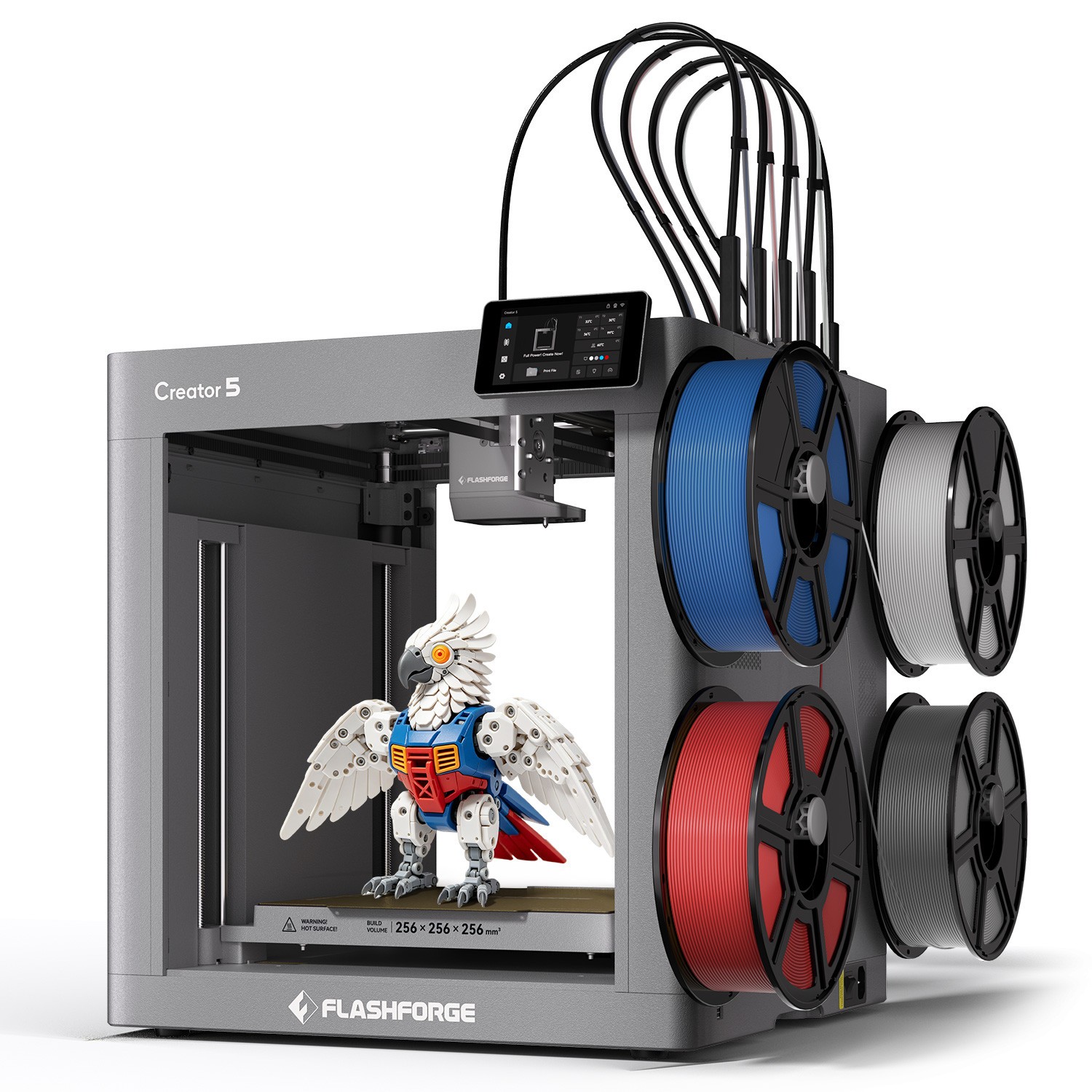 FLASHFORGE Creator 5 3D Printer 4-Independent-Extruder No-Waste Printing 600mm/s