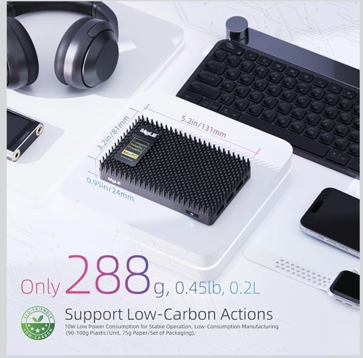 MeLE Cyber X1 Fanless Mini PC N150 (up to 3.6GHz) 16GB LPDDR5 512GB SSD