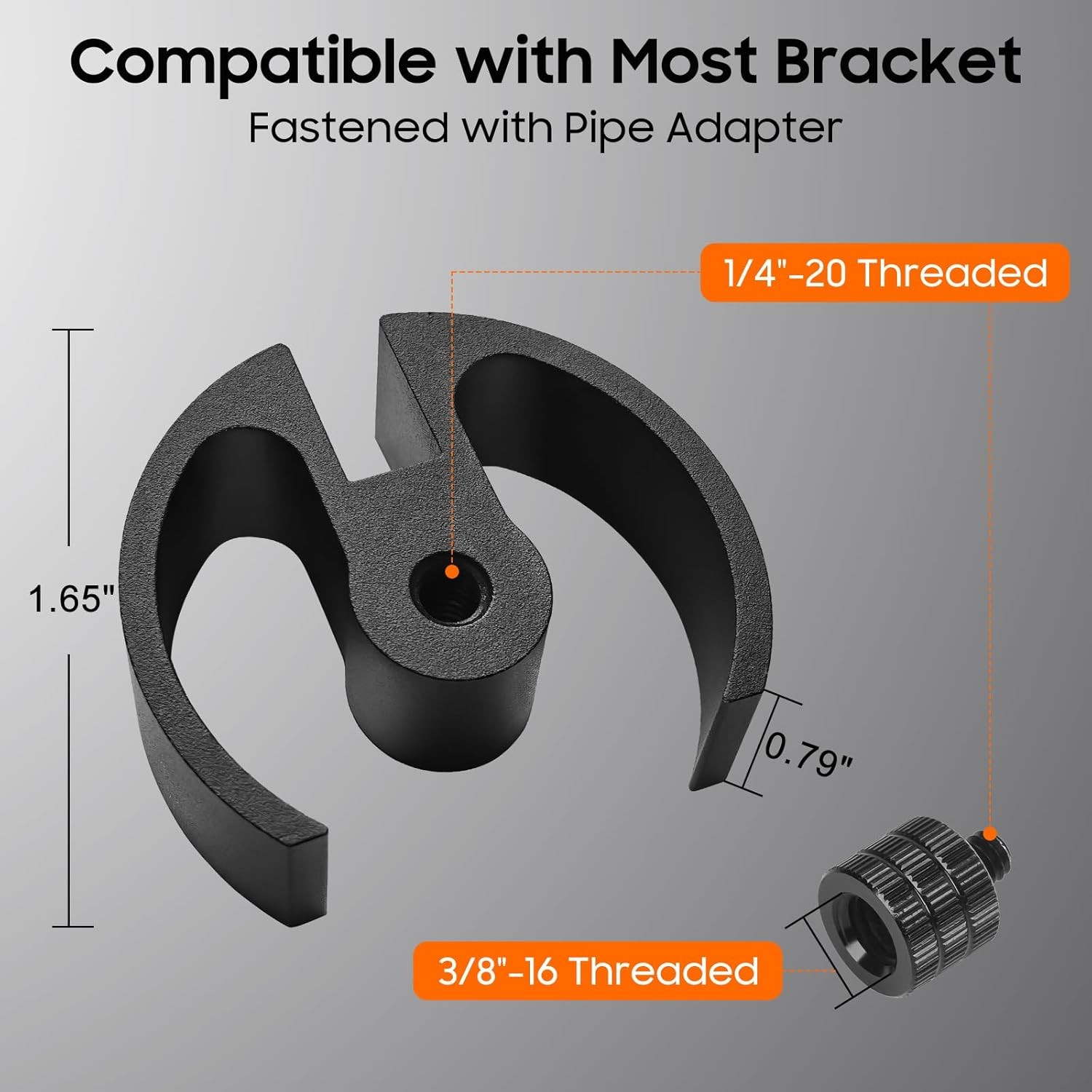 Starlink Mini Tripod Adapter – High-Strength H-20mm/0.78", Black