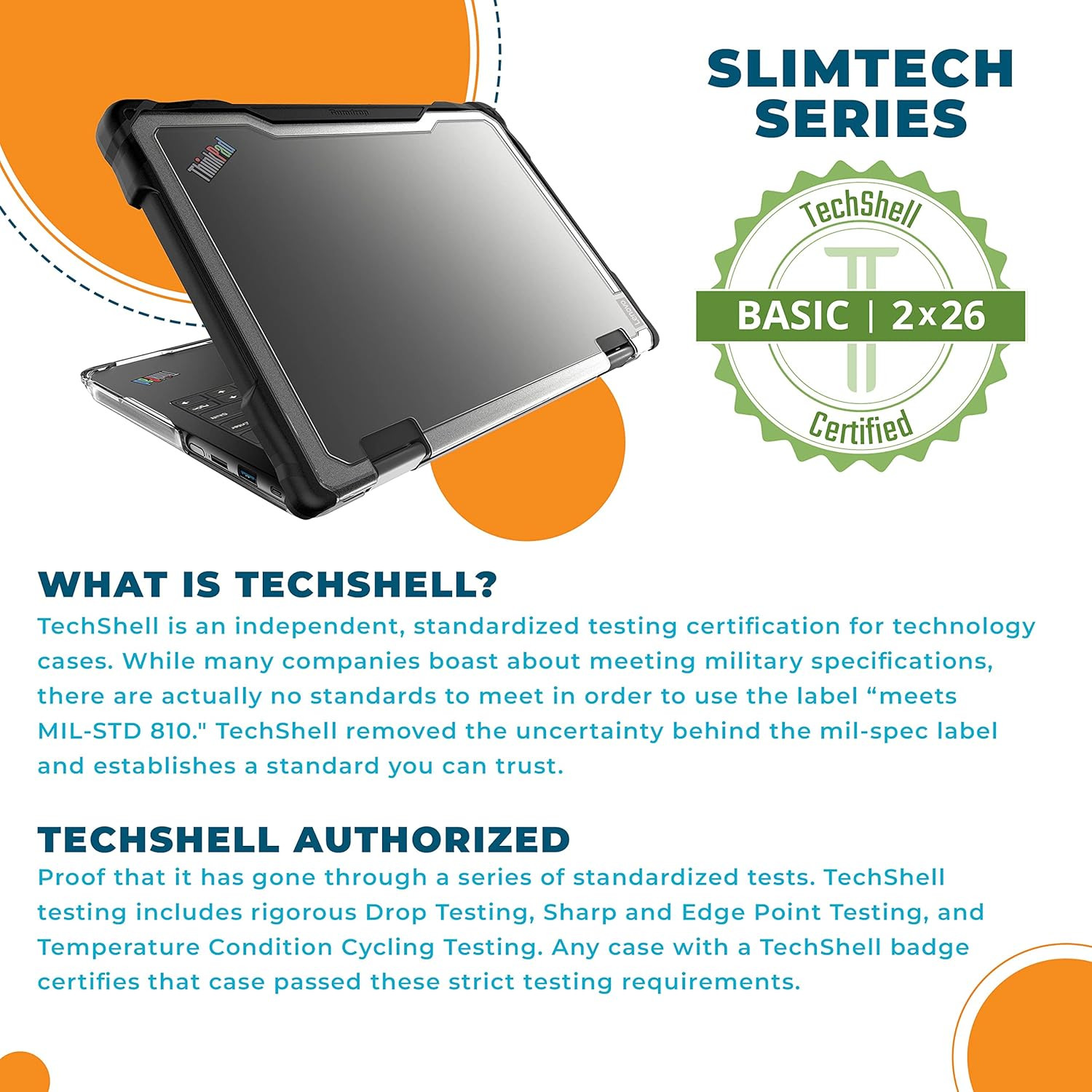 Gumdrop Slimtech Laptop Case Fits Lenovo Thinkpad 11E Yoga (Gen 6) 2-In-1 Design