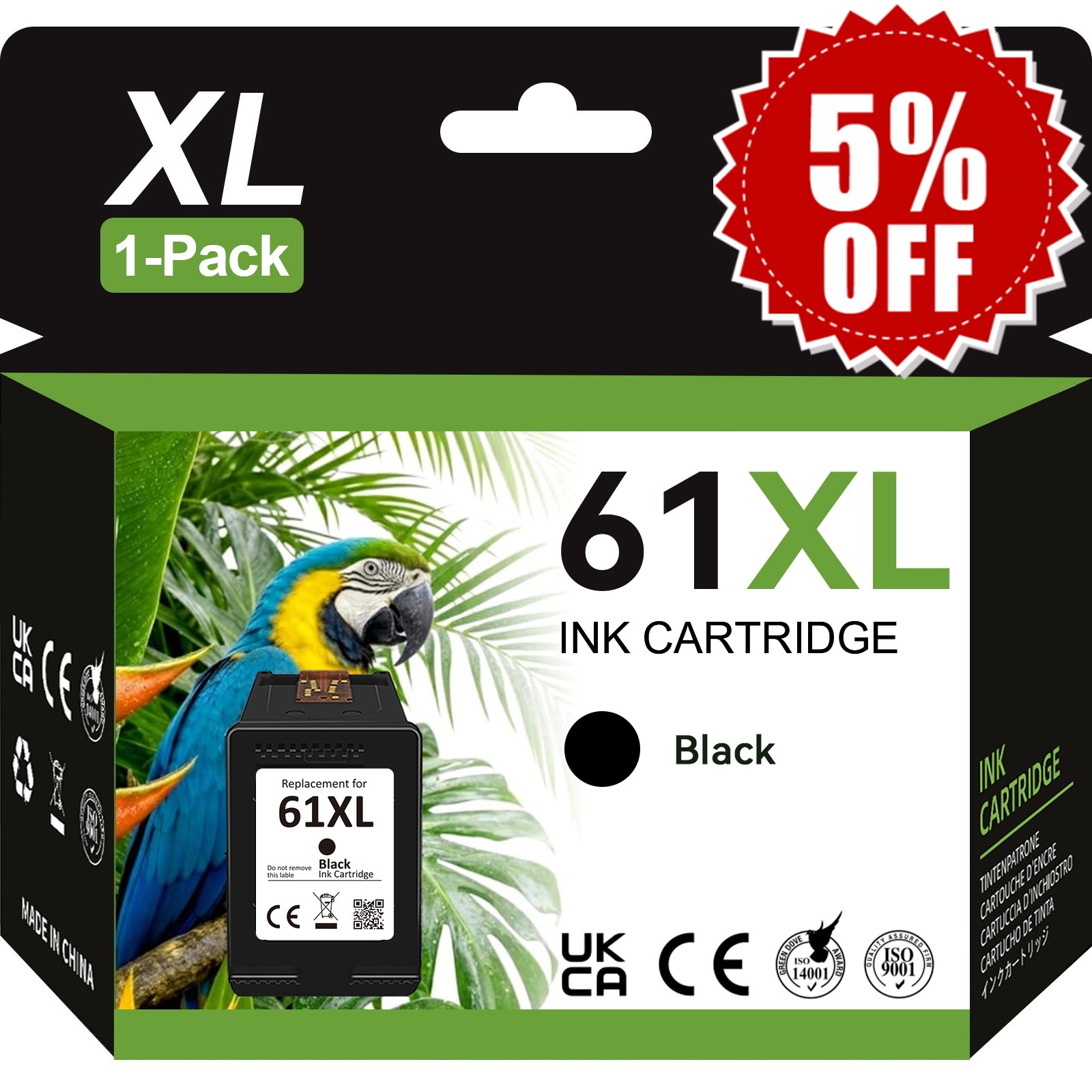 #61XL XXL CH563WN Black CH564WN Color Ink For HP ENVY 4500 4501 4502 4504 5530