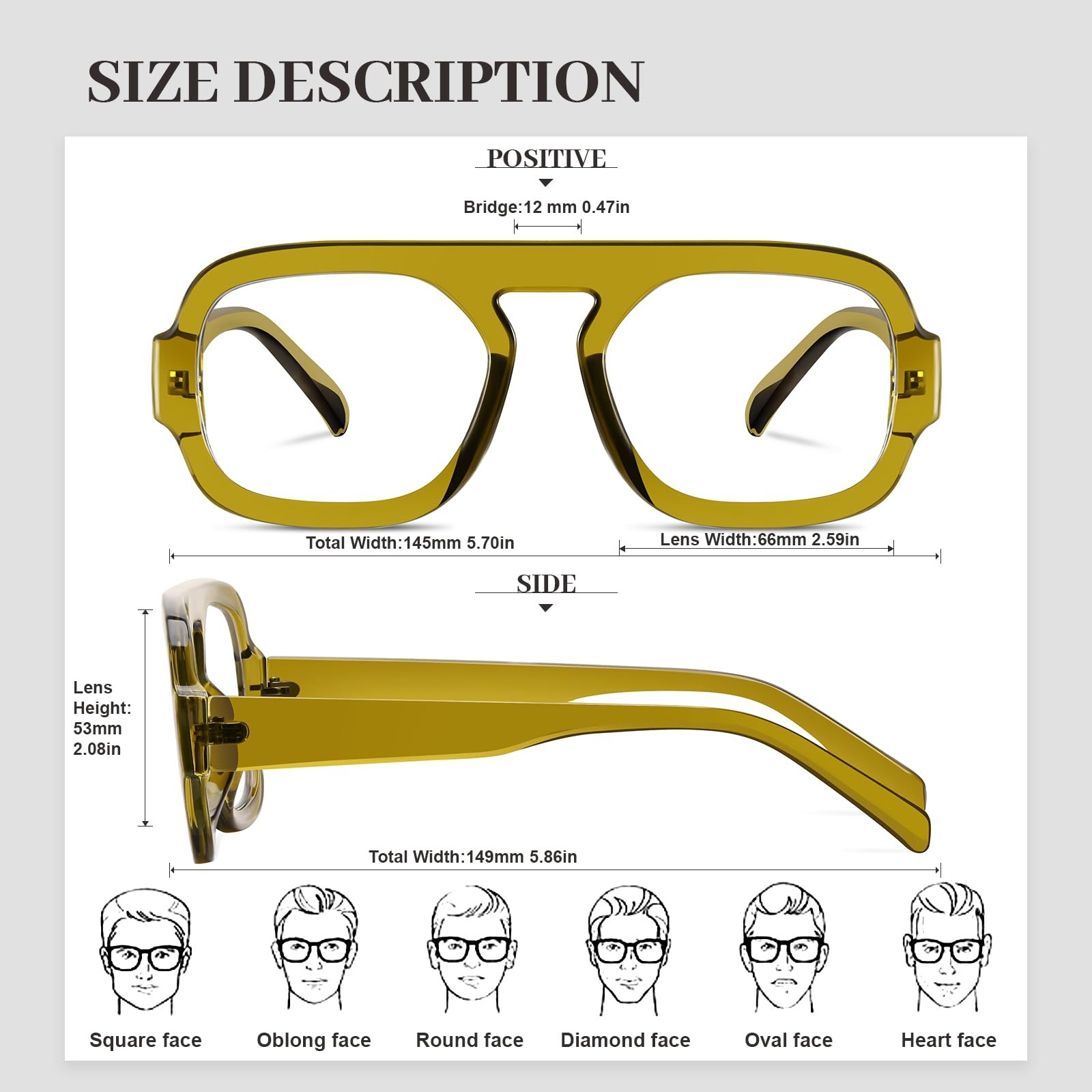 Aviator Blue Light Blocking Glasses Women Men Square Flat Top Computer TV