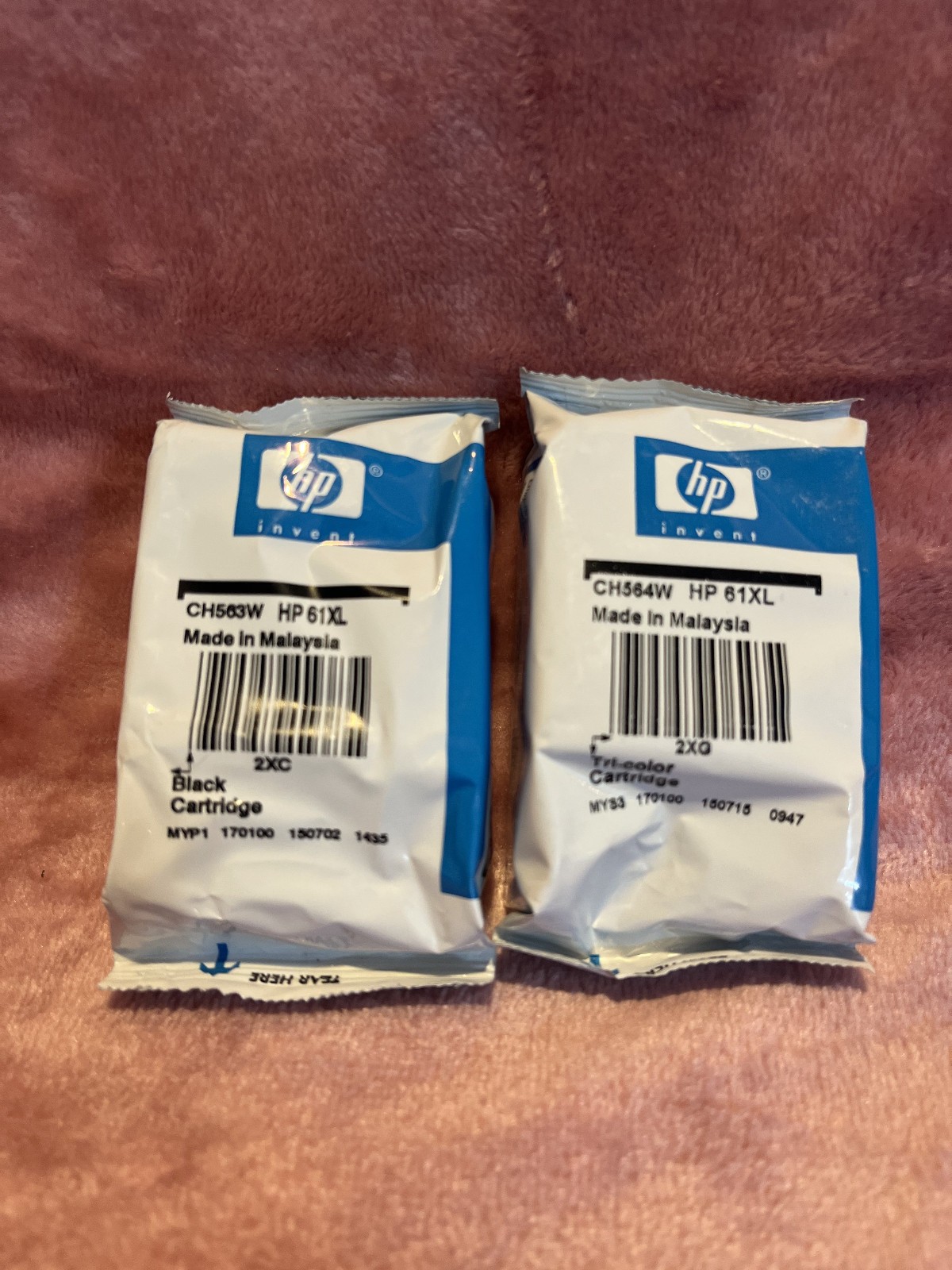 Genuine HP Ink – HP 61XL Color CH564WN & HP 61XL Black CH563WN Date: July 2017