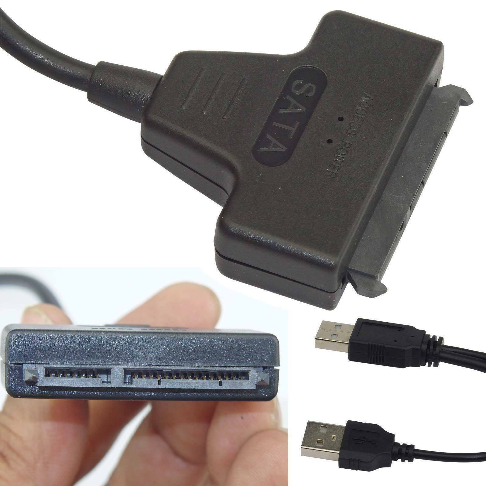 USB 2.0 to 2.5inch HDD 7+15pin SATA Hard Drive Cable Adapter For SATA SSD & HDD