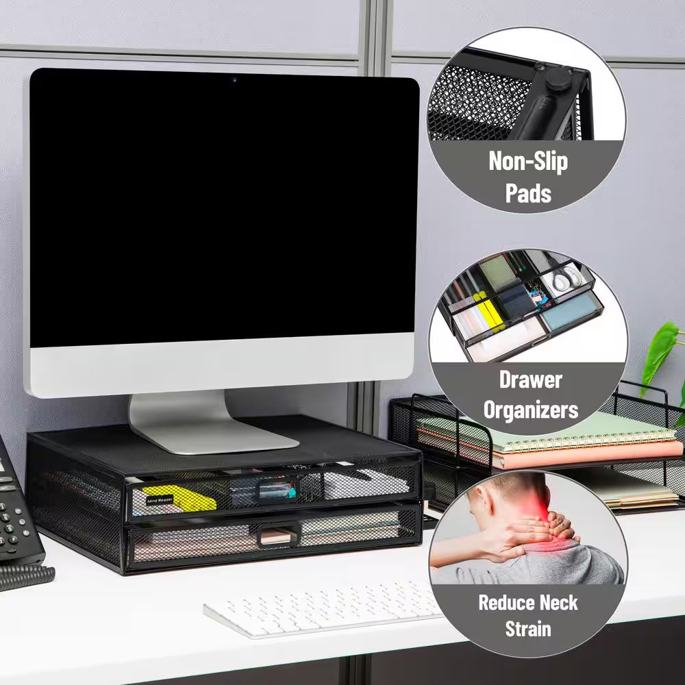 15.75 In. L X 11.75 In. W X 4.5 In. H Monitor Stand Ventilated Laptop Riser with