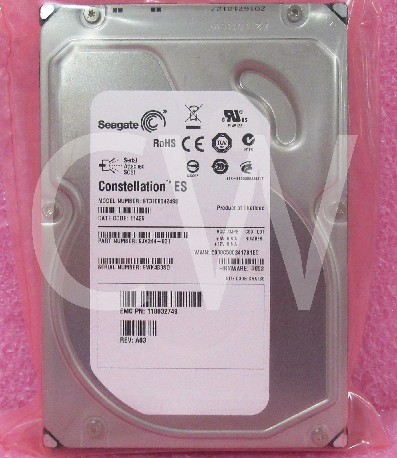 ST31000424SS Seagate 9JX244-031 1TB 7.2K RPM 6Gb/s 3.5″ SAS HDD Hard Drive