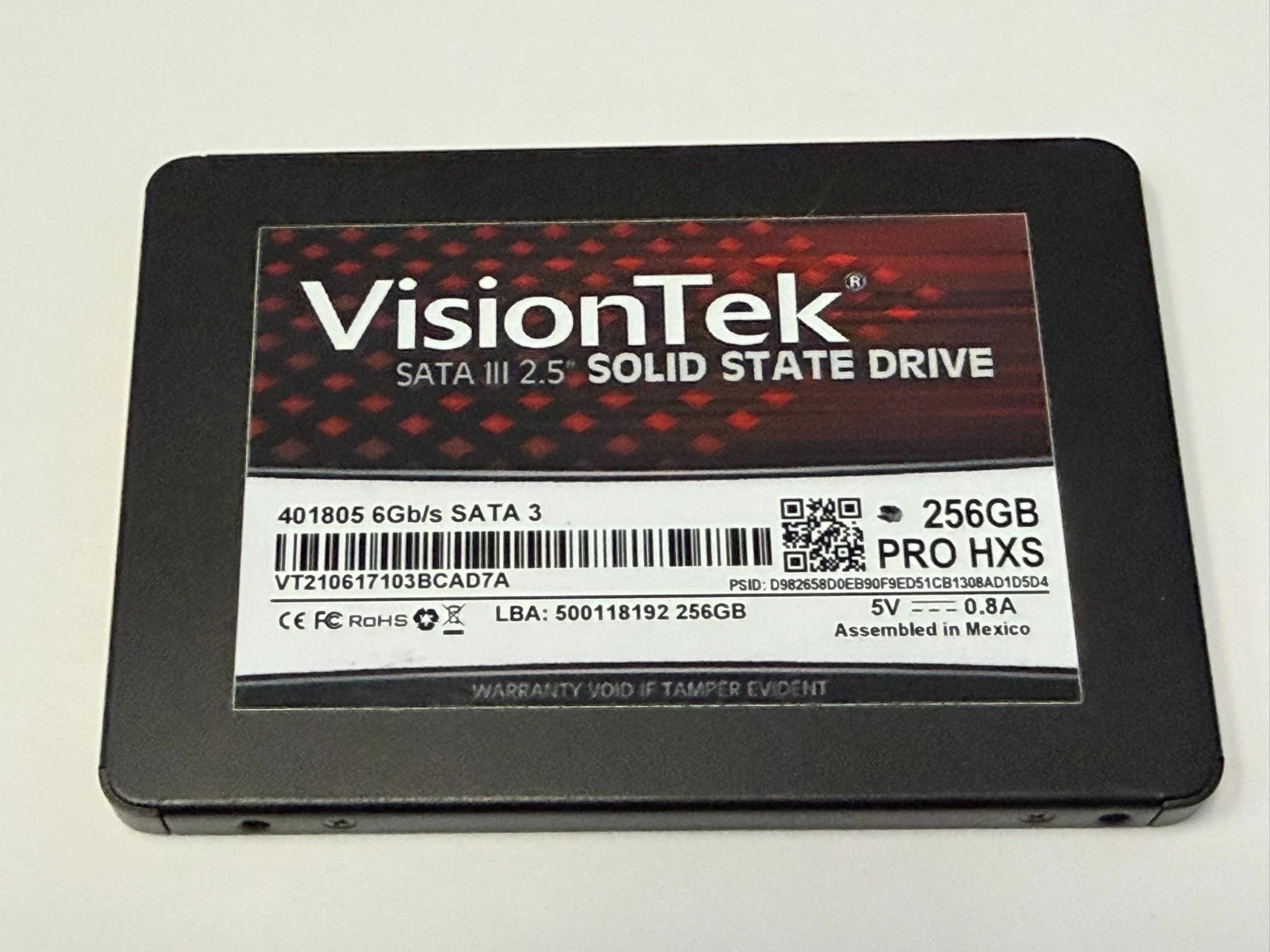 VisionTek 256GB PRO HXS 6Gb/s SATA III 2.5″ SSD Solid State Drive SSD