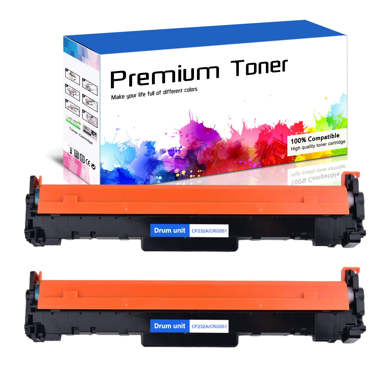 2PK CF232A Black Drum Cartridge For HP LaserJet Pro MFP M227fdw M227fdn M227sdn