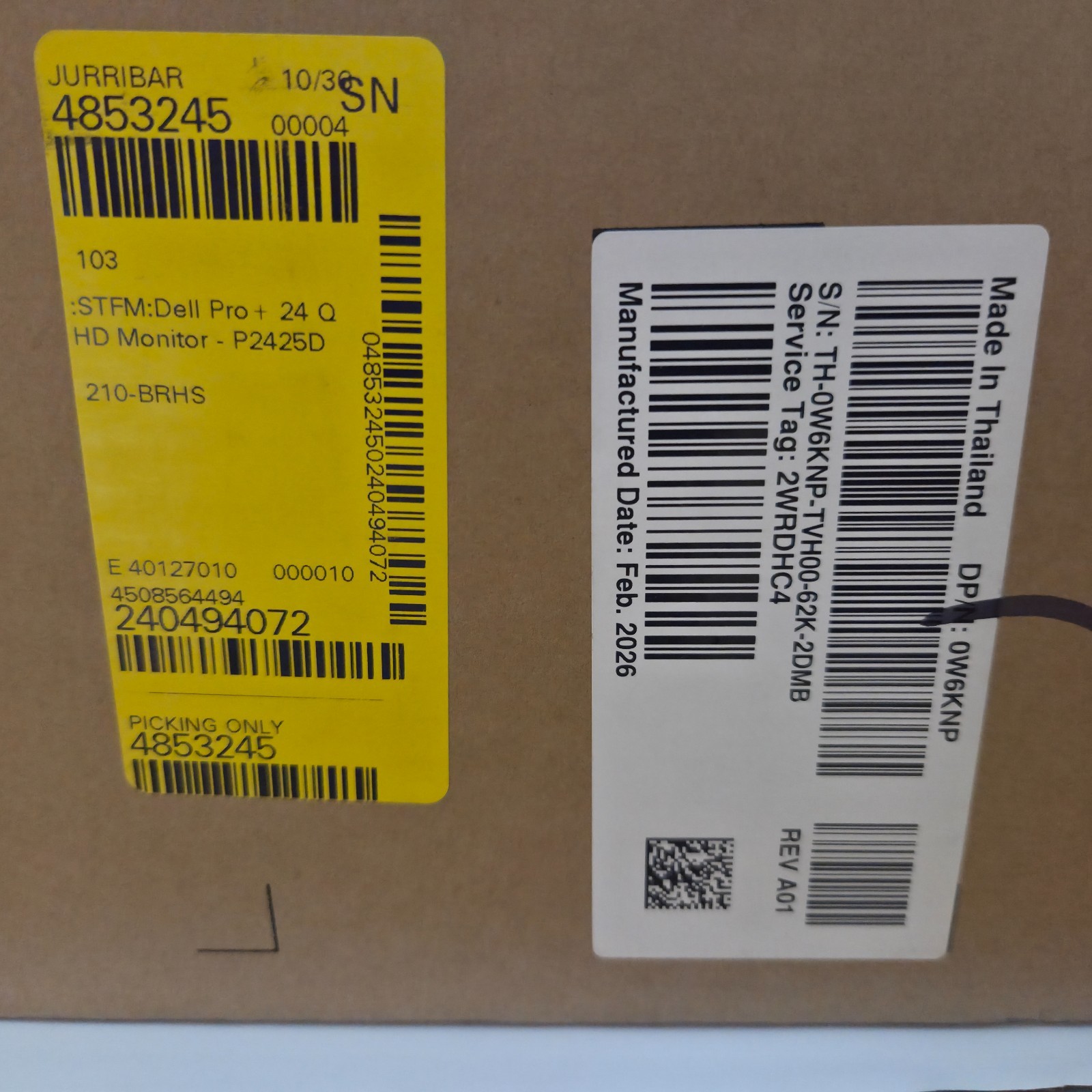 Dell P2425D 24″ 1440p IPS LCD Monitor HDMI, DP NEAR MINT
