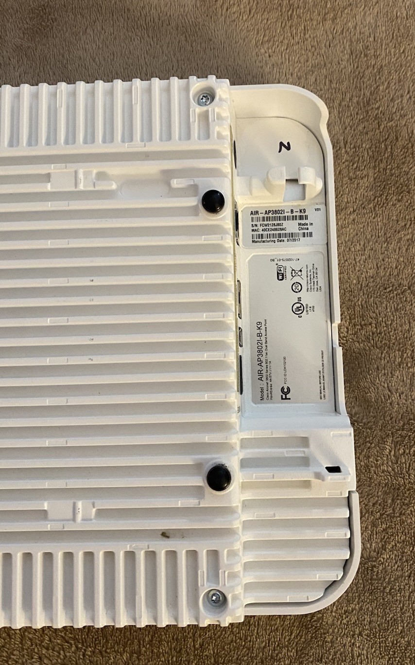 Cisco AIR-AP3802I-B-K9 Aironet 3802 Series Wireless Access Point Cisco 3802I