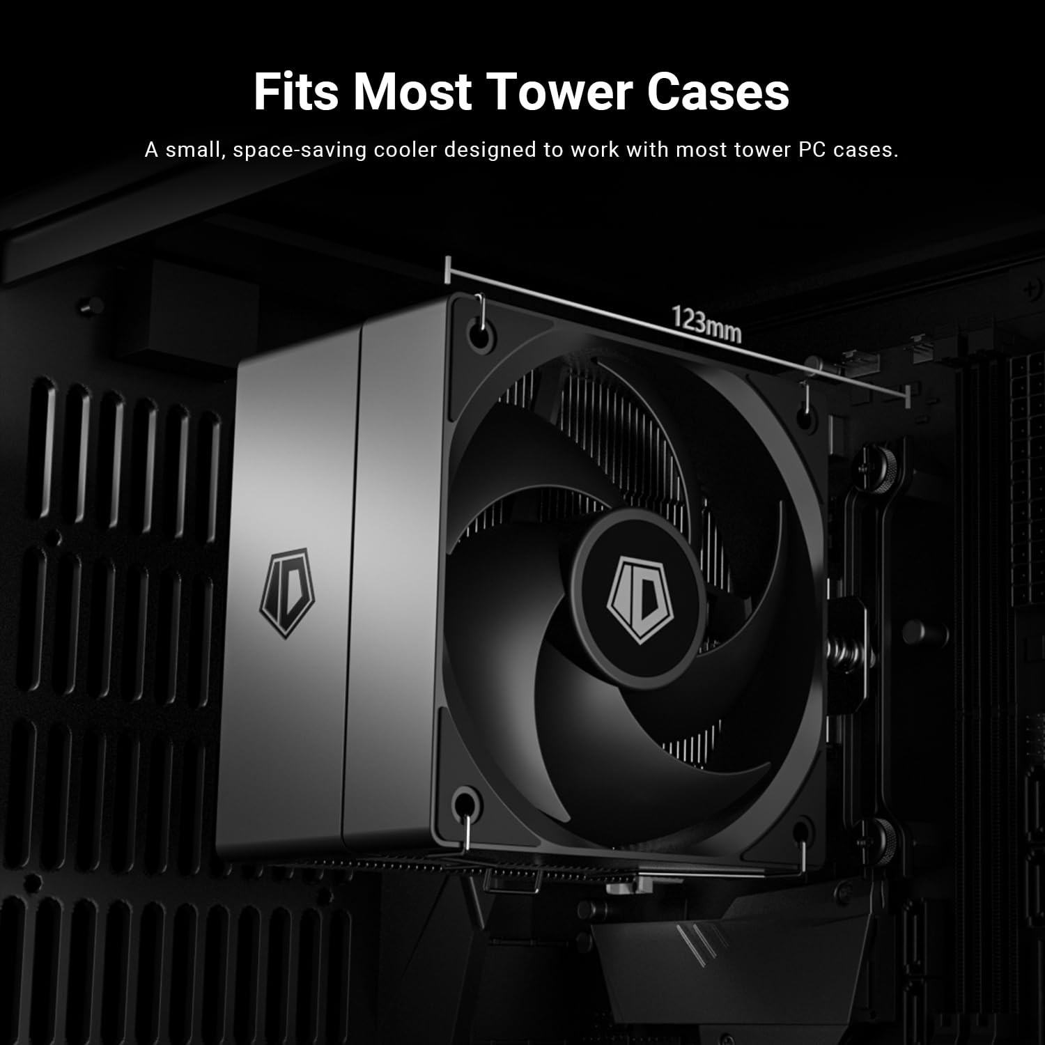 SE-903-XT Black 123mm Height CPU Cooler, 3 Direct-Heat Pipes, 92mm PWM Fan, M…