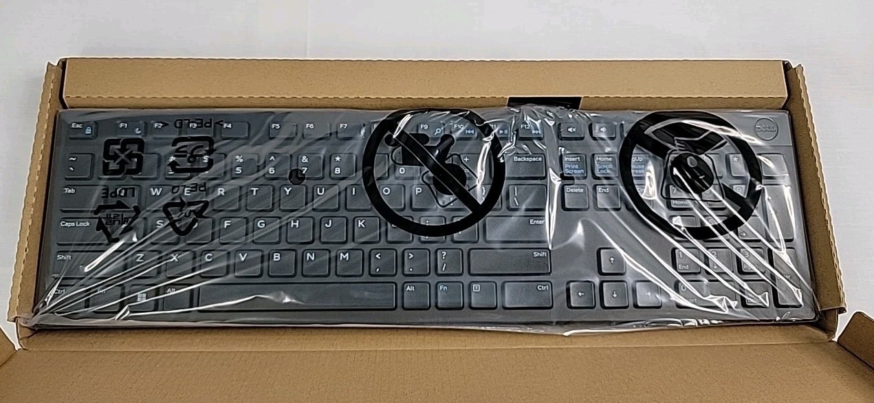 17 pack Dell KB216-BK-US Slim USB Wired Keyboard Black