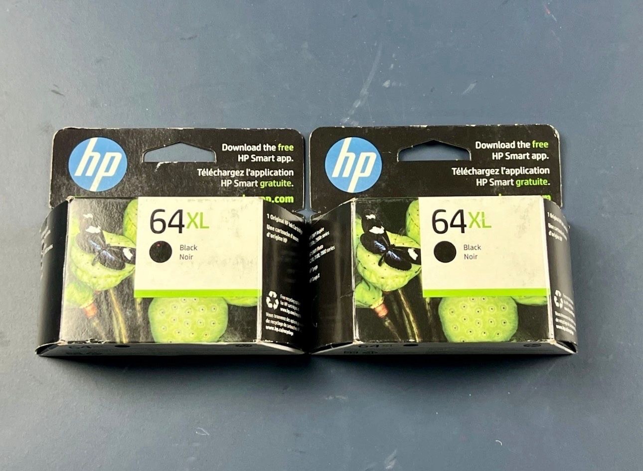 Lot of 2 Genuine OEM HP 64XL Black SET Ink Cartridge Exp 3/2026 Free Shipping