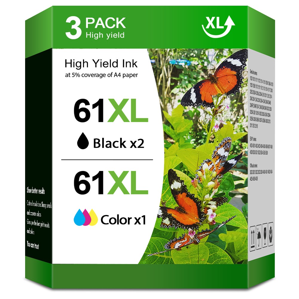 61XL Black Color Ink replacement for HP 61XL ENVY 4500 4501 5530 5531 5535 Lot