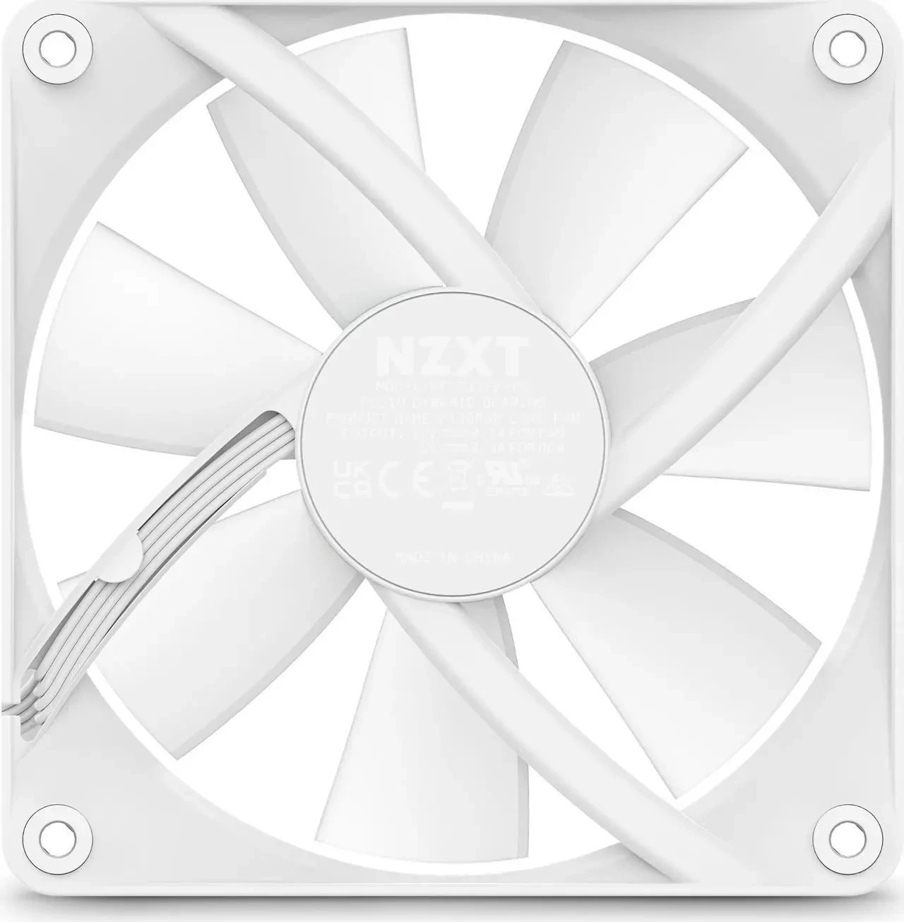 NZXT 120mm RGB Case Fan RF-C12FF-W1 PWM 4-Pin Fluid Dynamic Bearing White