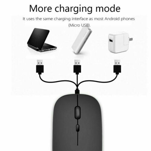 Dual Mode Wireless Bluetooth Mouse for PC, Laptop, Android, Windows Mac