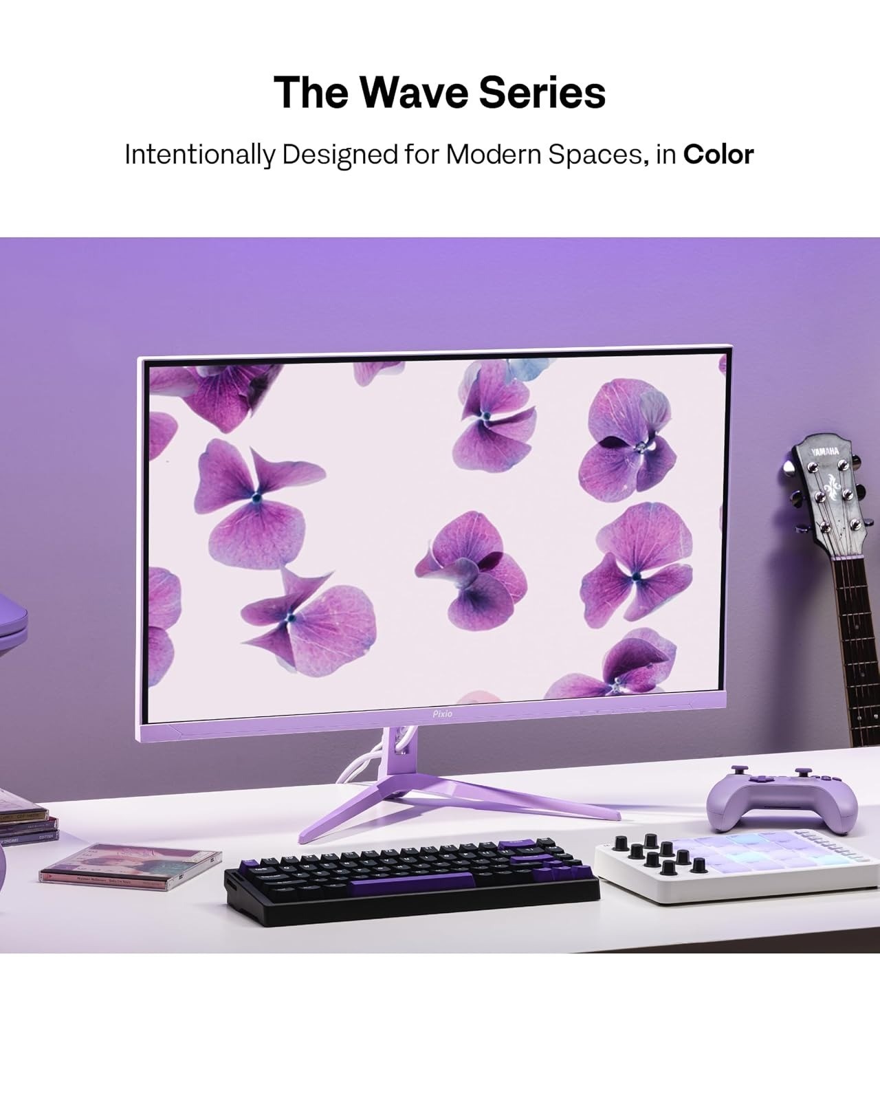 Pixio PX246 Wave Purple 24″ Monitor FHD 1920×1080 120Hz IPS FreeSync