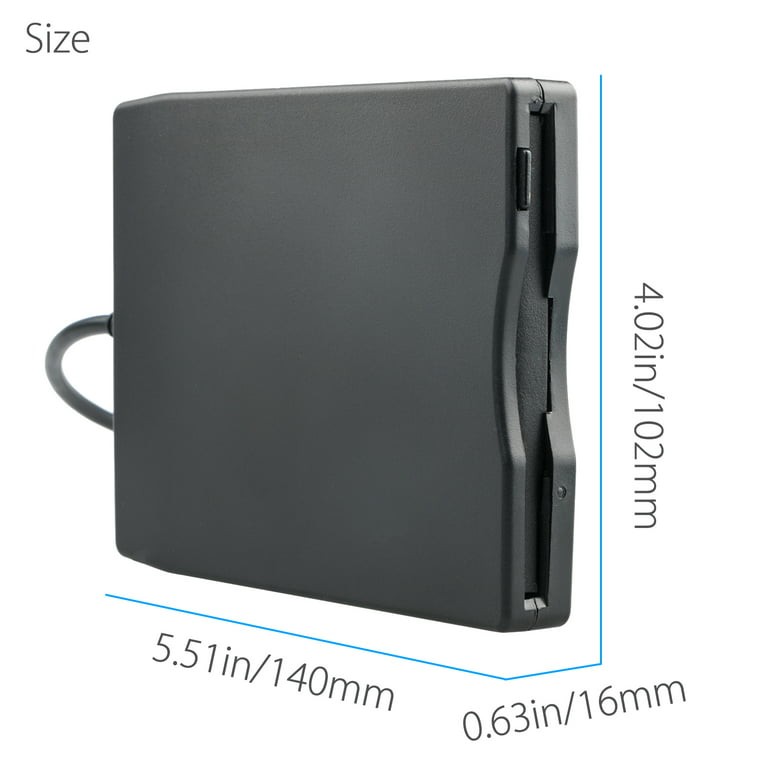USB 2.0 3.5 inch Portable External Floppy Disk Drive 1.44Mb Reader FDD PC Laptop