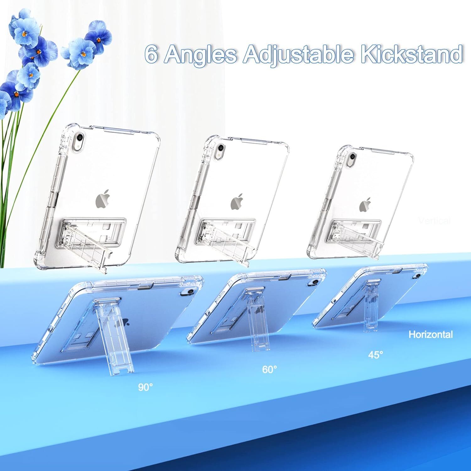 For iPad Mini (A17 Pro) 7th/6th Generation Case 8.3 inch Shockproof Stand Cover