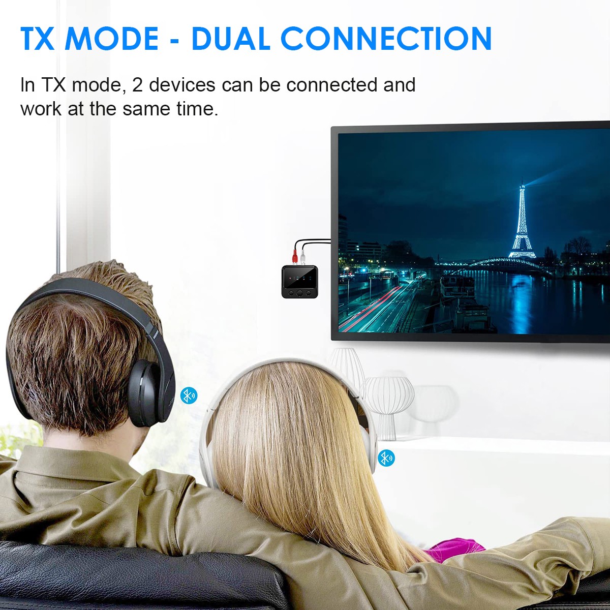 Bluetooth 5.4 Stereo Audio Receiver Transmitter AUX USB HD Music to RCA Adapter