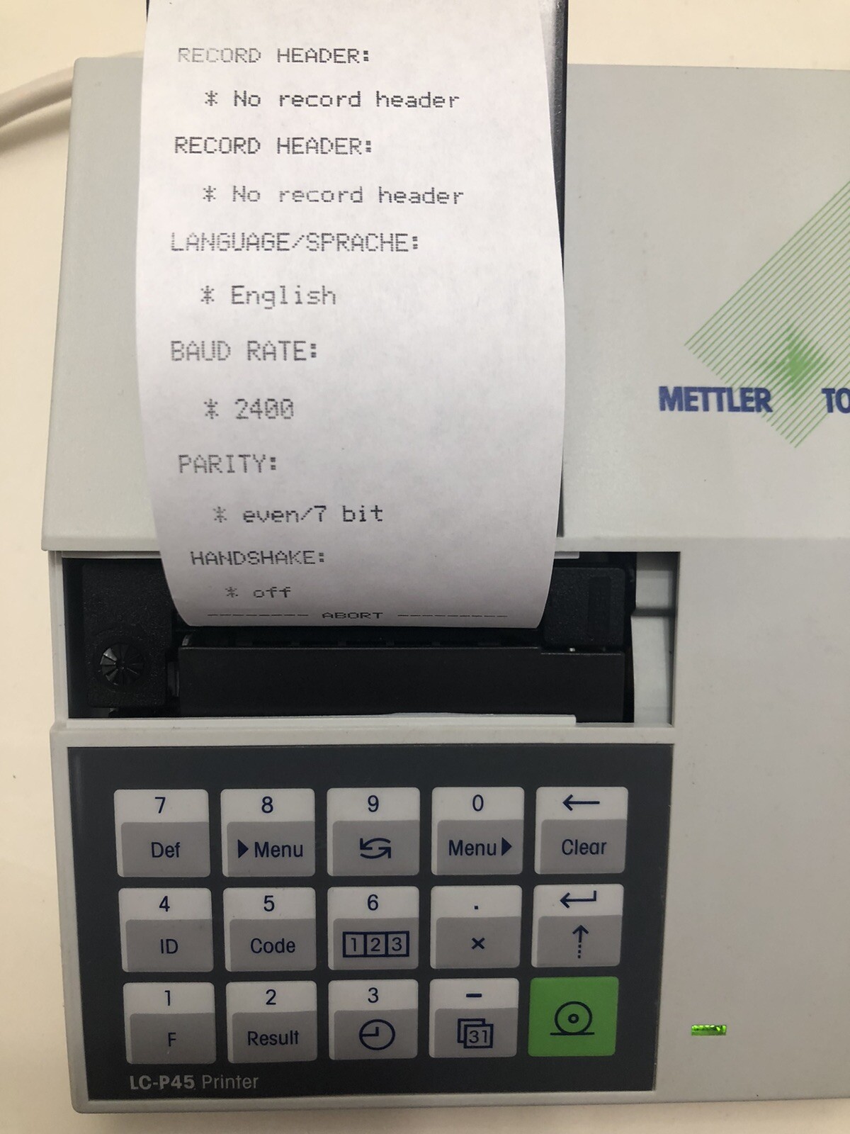 Mettler Toledo RS-P42 Balance Printer RS232 New Cosmetic Easy Connection
