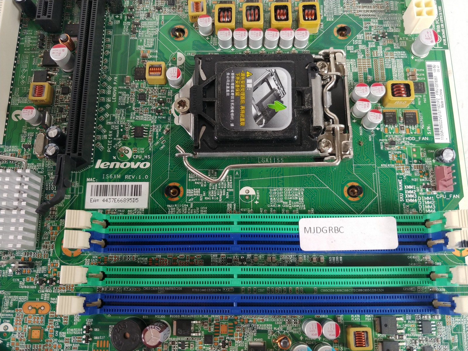 Lenovo 03T8351 ThinkCentre M91 LGA 1155 DDR3 Desktop Motherboard