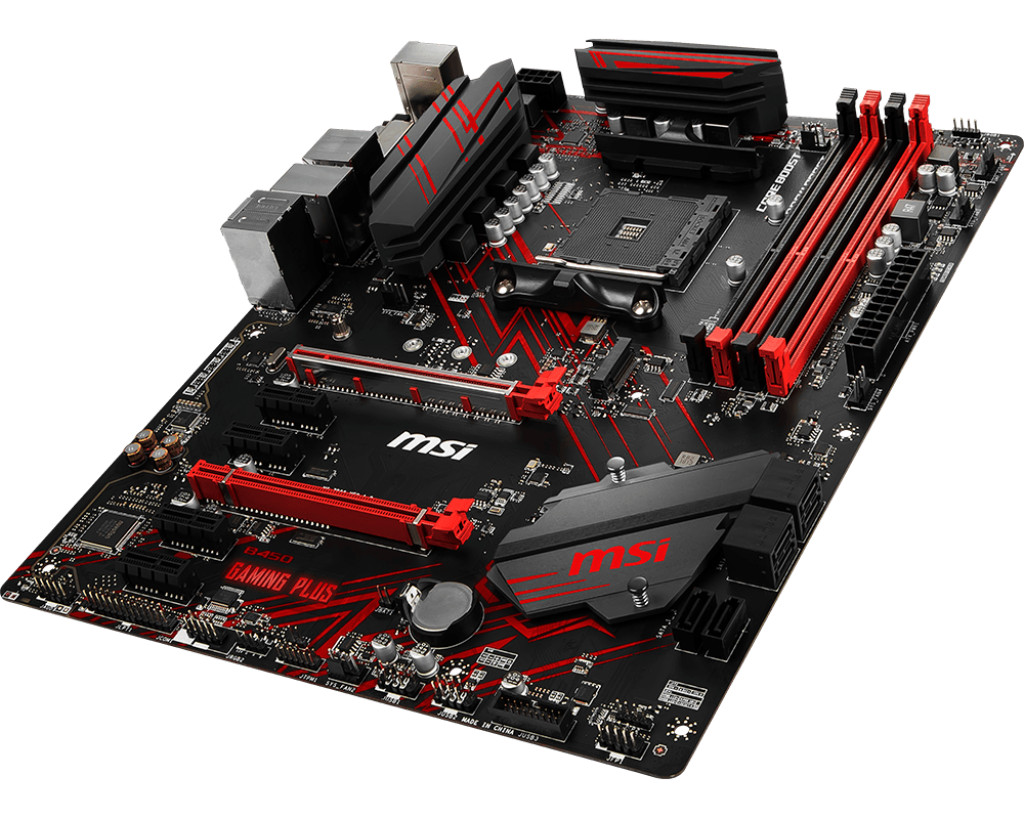 MSI B450 Gaming PLUS Motherboard Socket AM4 DDR4 SATA III PS/2 On-Board Audio
