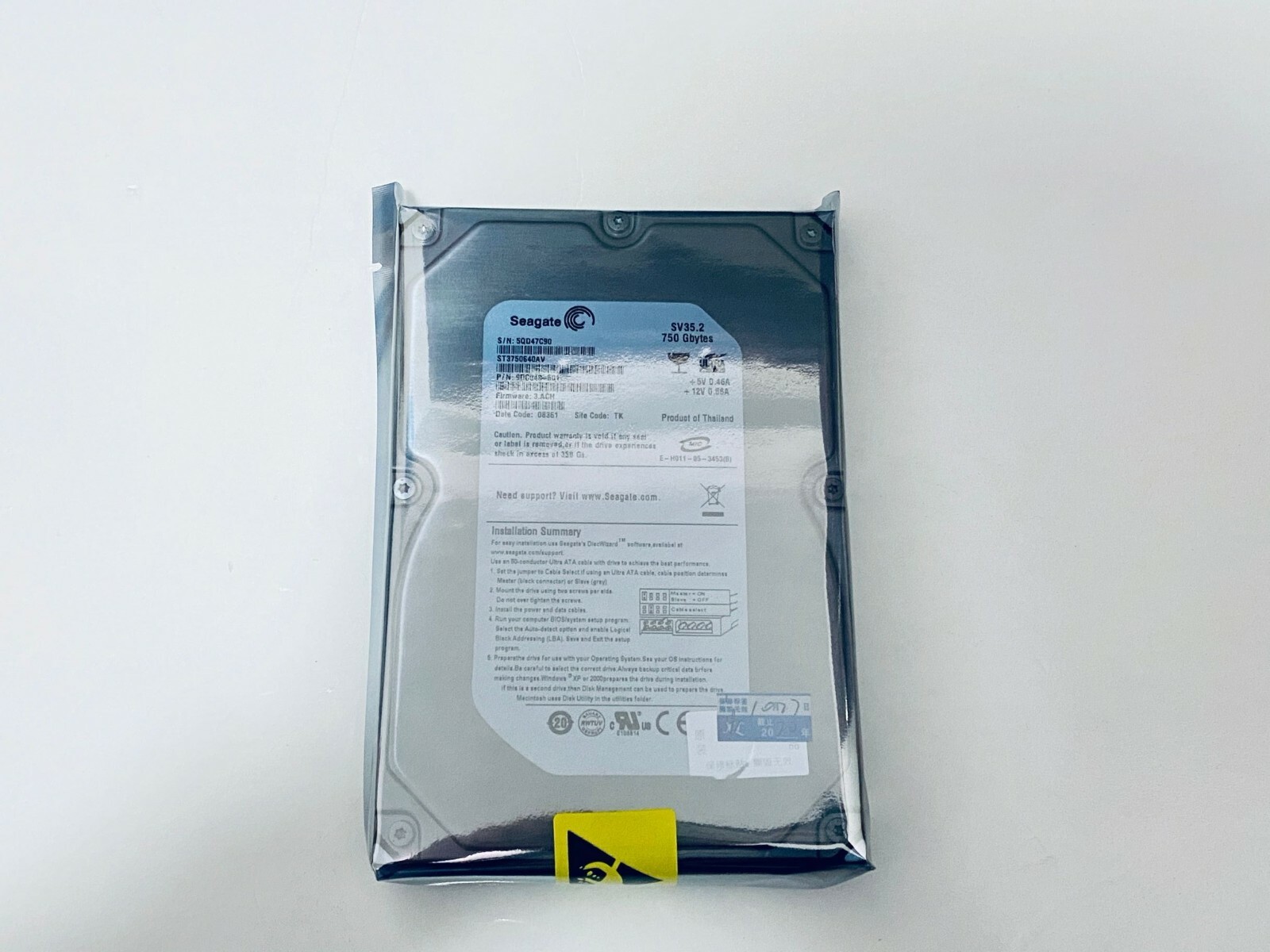 Seagate 3.5″ IDE PATA 750GB 16M 7200 RPM PATA/IDE/EID HDD Hard Drive Disk For PC