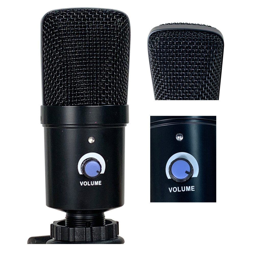 USB Condenser Live Microphone Kit Complete Set For Laptop Studio Recording Sings