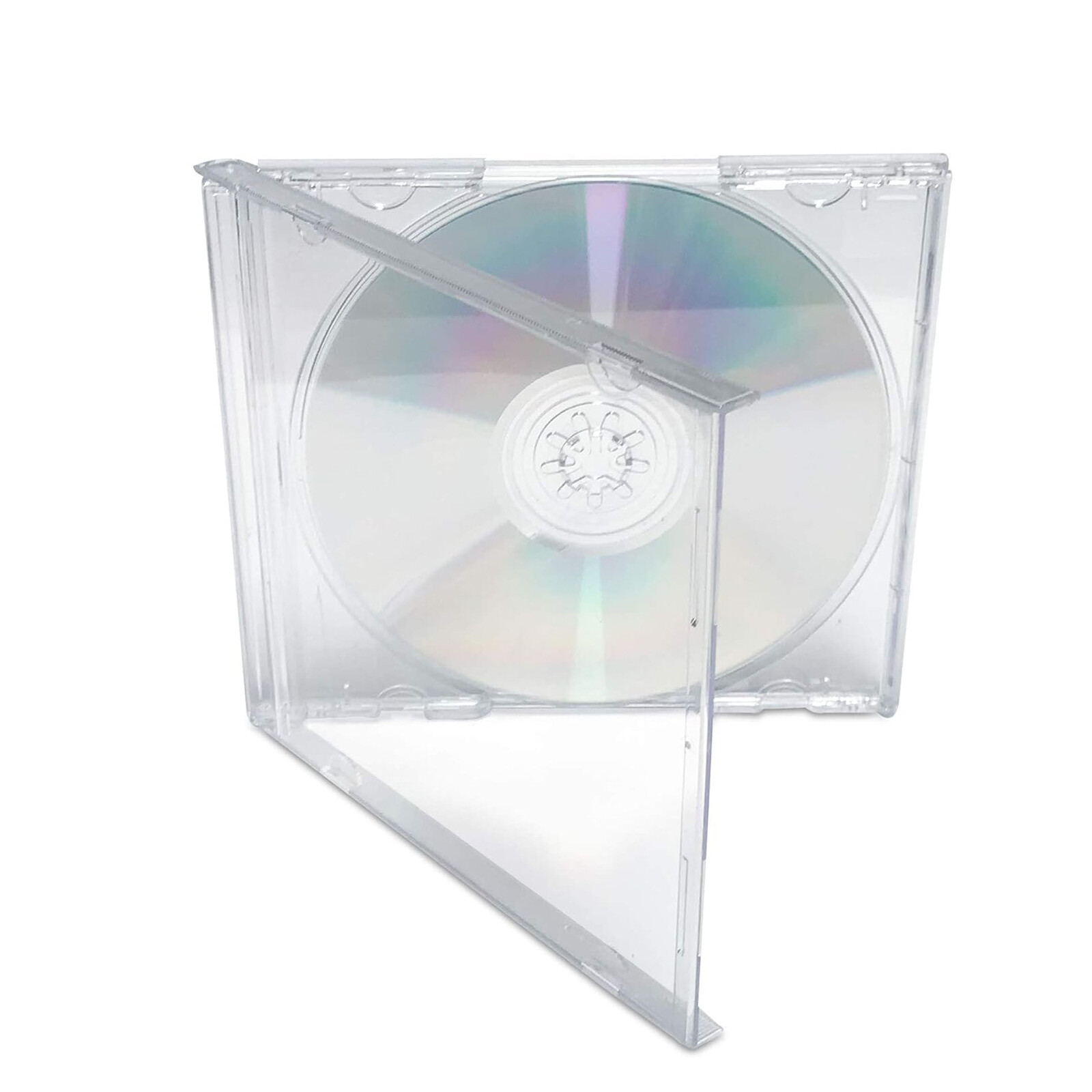 1x Standard CD Jewel Case Single 1-Disc Case with Tray 10.4mm Clear Protectors