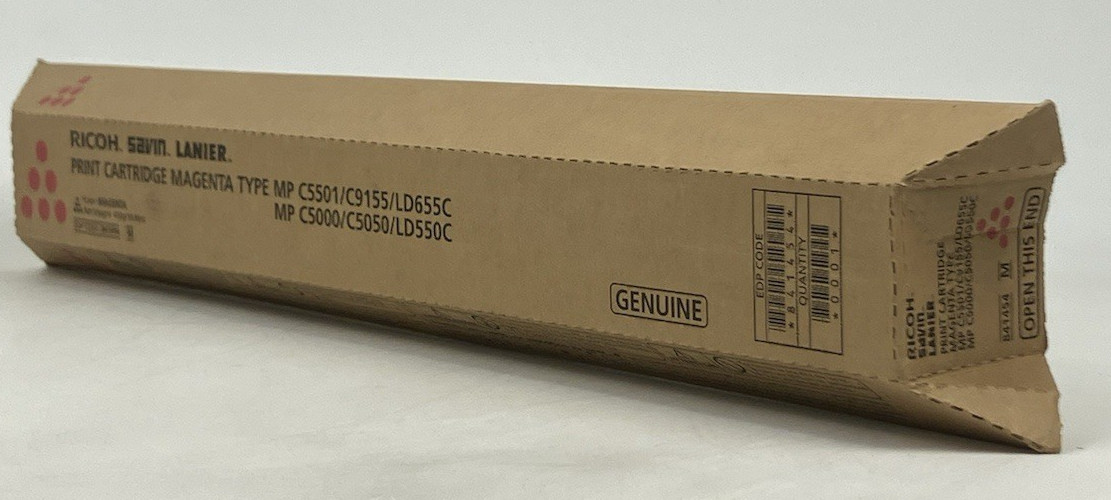 Genuine Ricoh Savin Lanier 841454 Print Cartridge Magenta MP C5501 / C9155