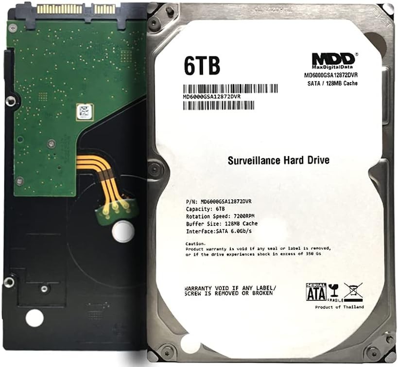 MDD MaxDigitalData 3.5″ Internal Hard Drive 6TB 7200RPM 128MB Cache SATA 6.0Gb/s