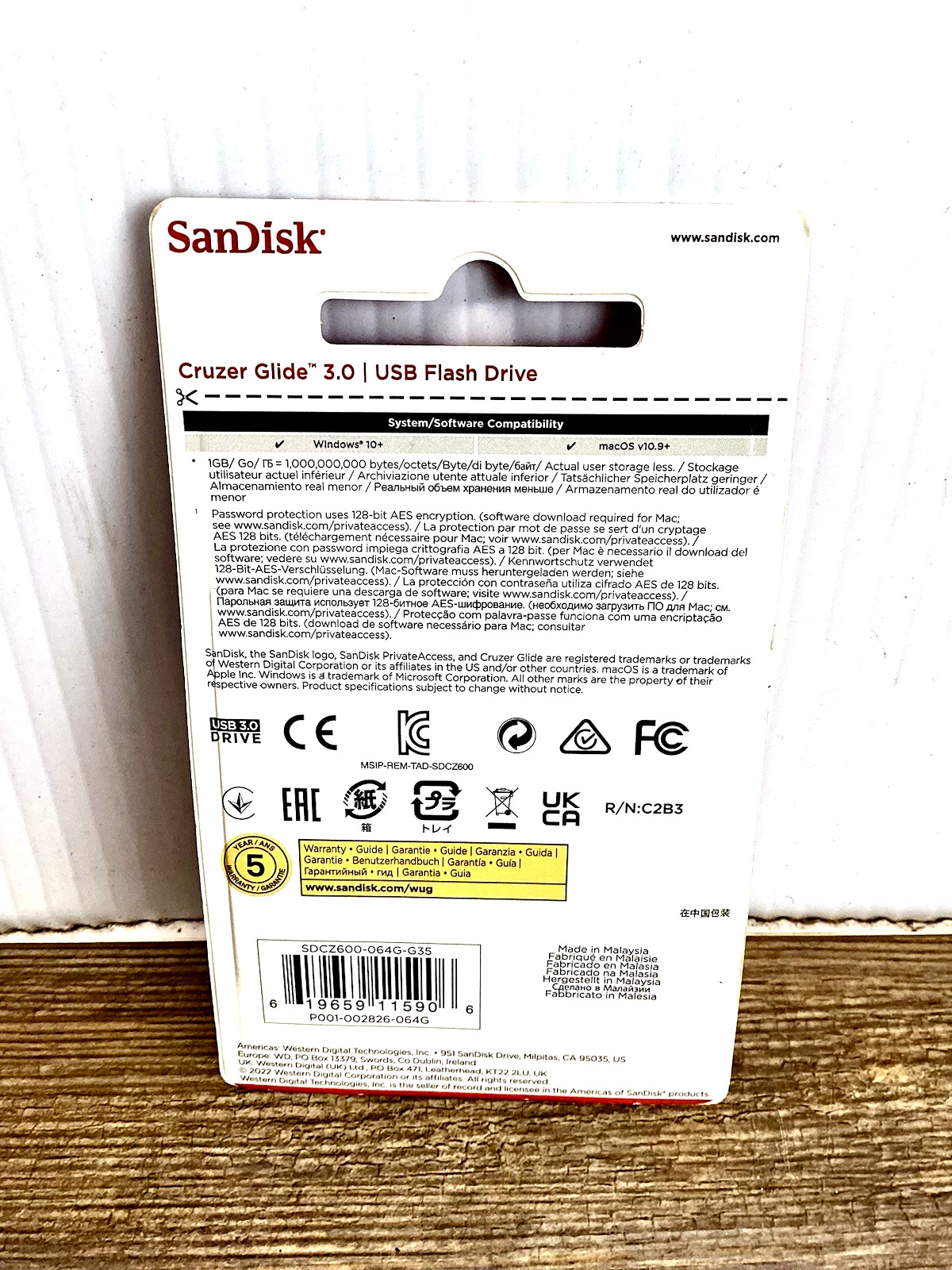SanDisk Cruzer Glide 64GB USB 3.0 Flash Drive SDCZ600-064G NEW Sealed