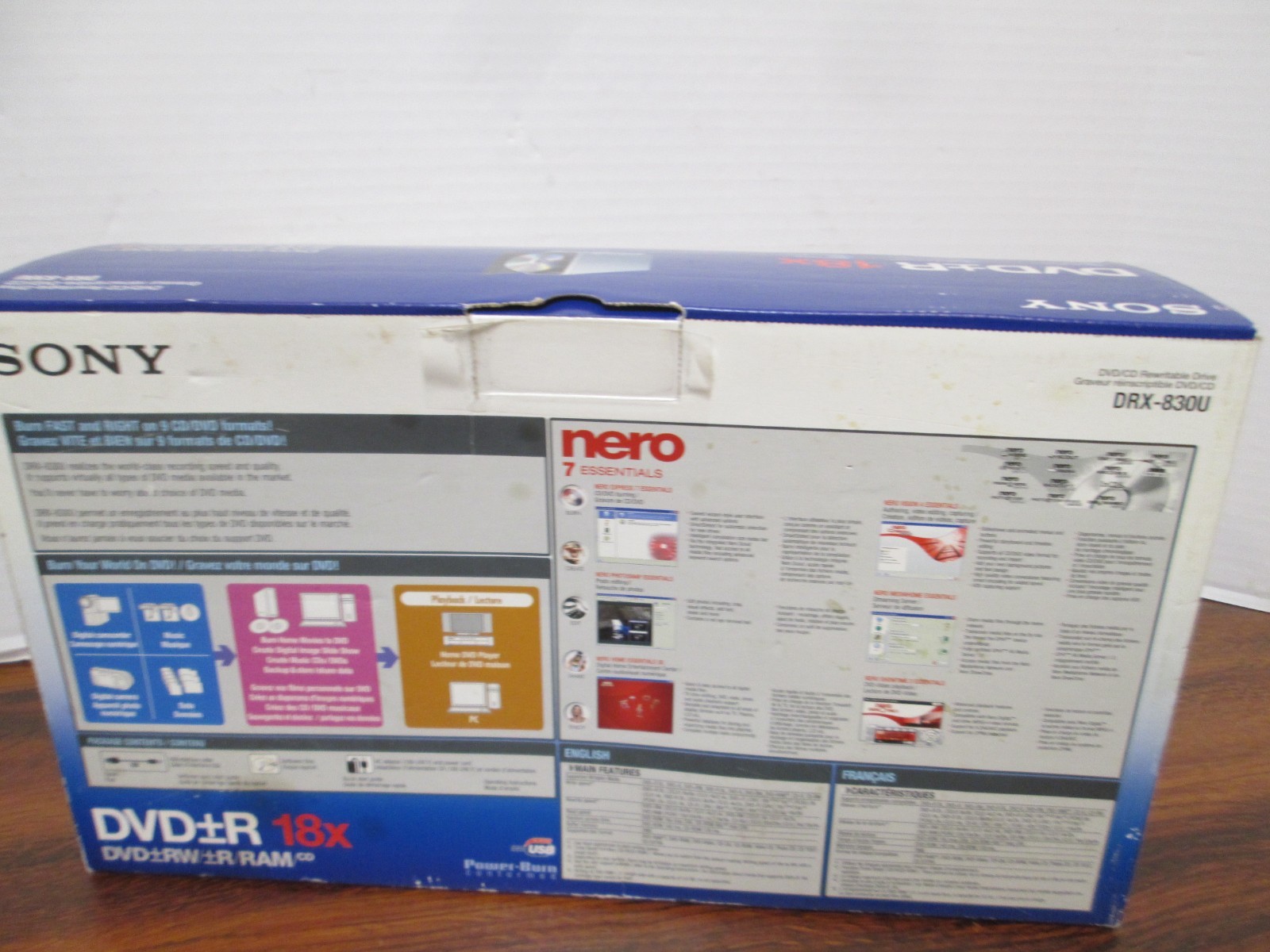 Sony DRX-830U External Double/Dual Layer DVD/CD ReWriteable Drive New Open Box