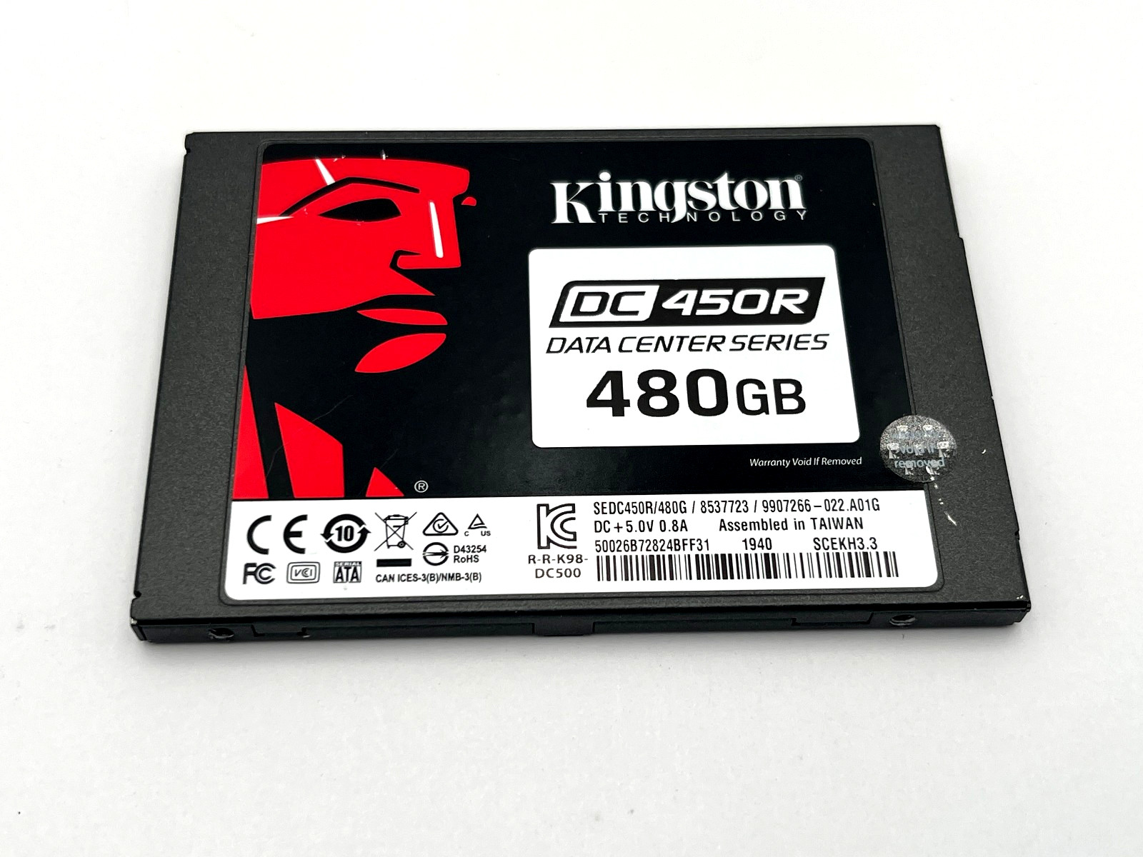Lot of 2 – 480GB SATA III 2.5″ SSD Kingston DC450R / SEDC450R/480G 90-99% Health