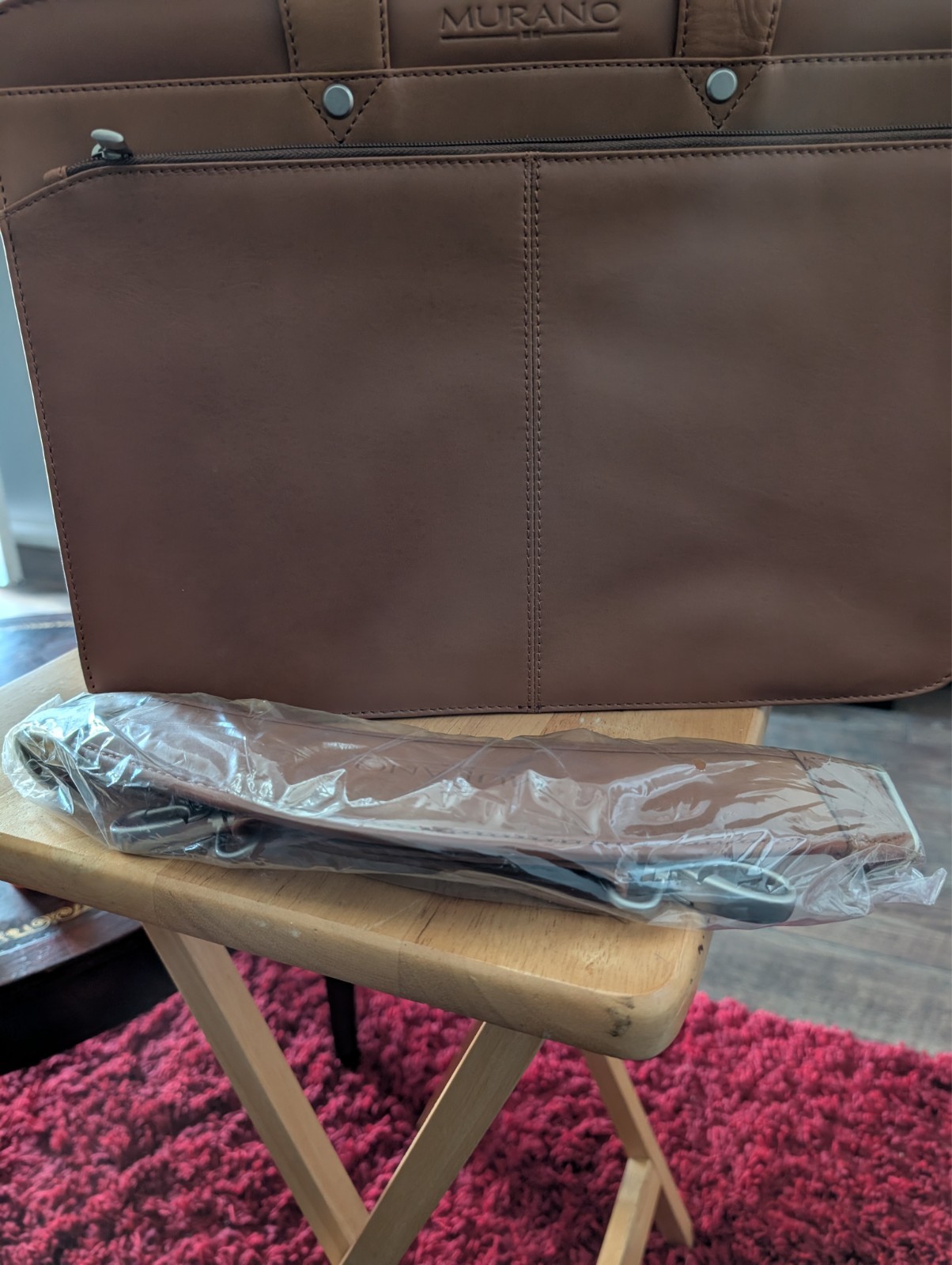 Murano signature top zip Computer case (Never Used)