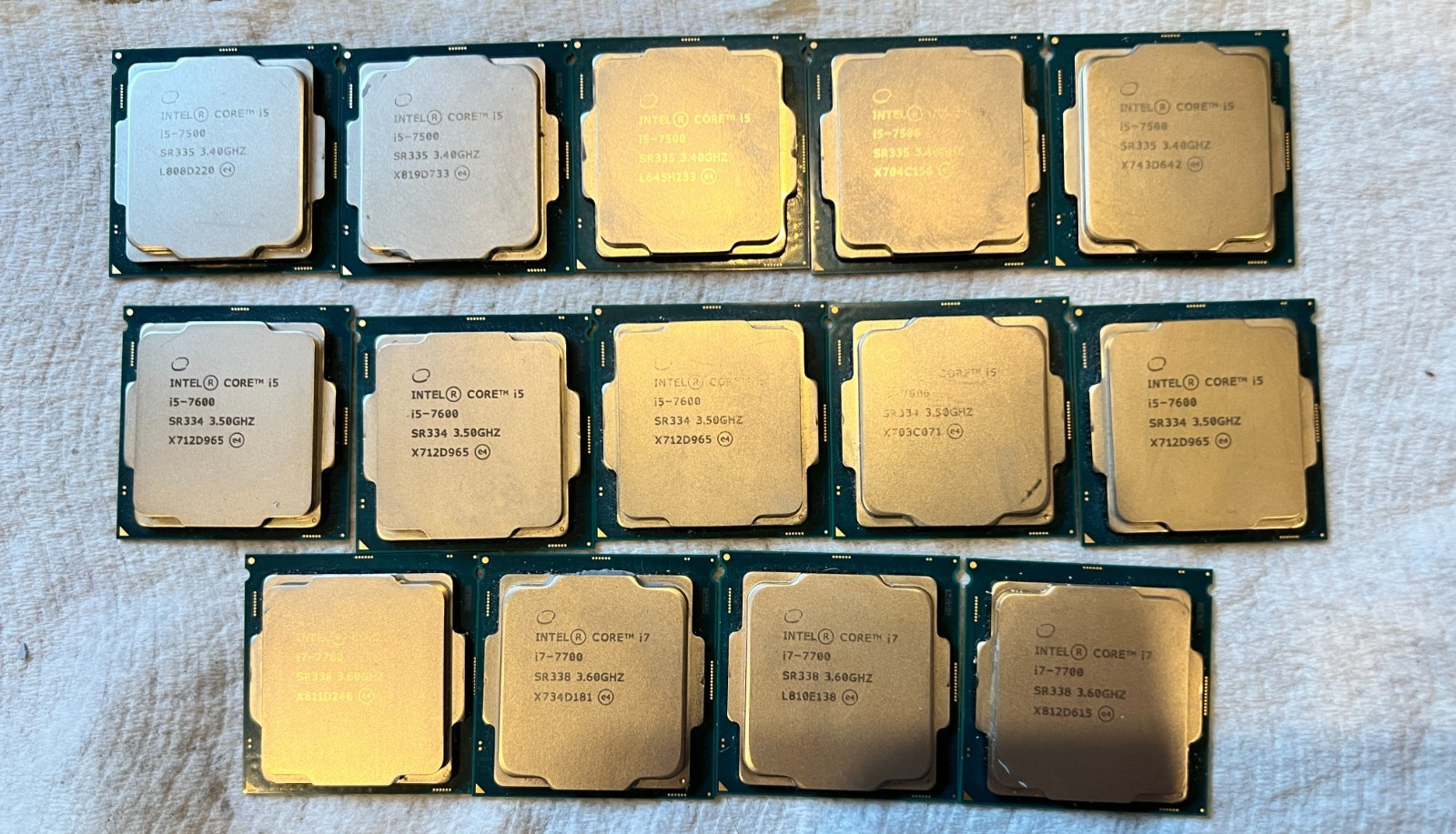 intel 7th gen cpus- i5/i7s lot